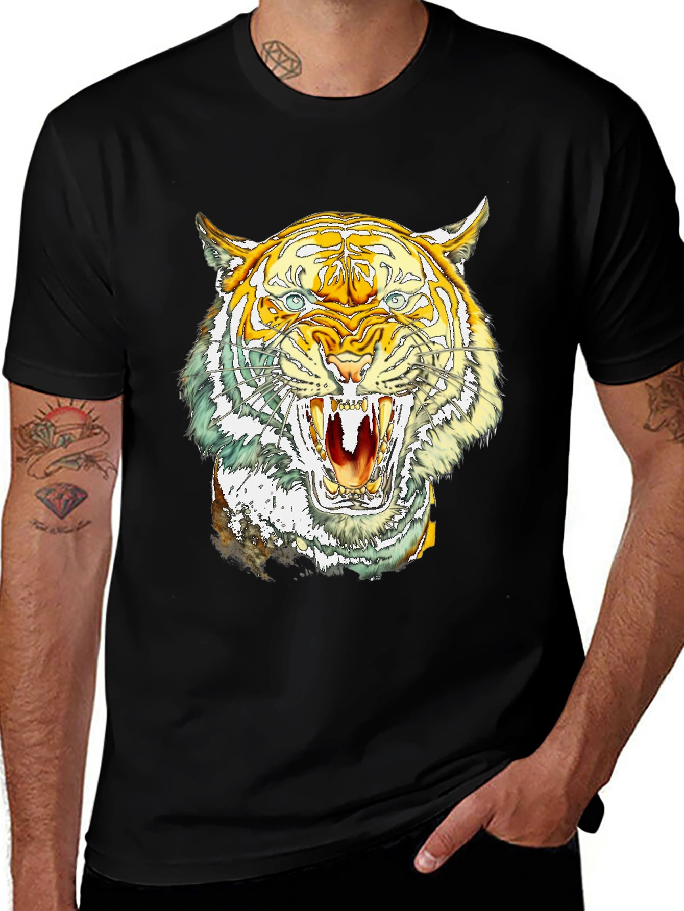 Bold Tiger Graphic Tee - Fierce Animal Print T-Shirt