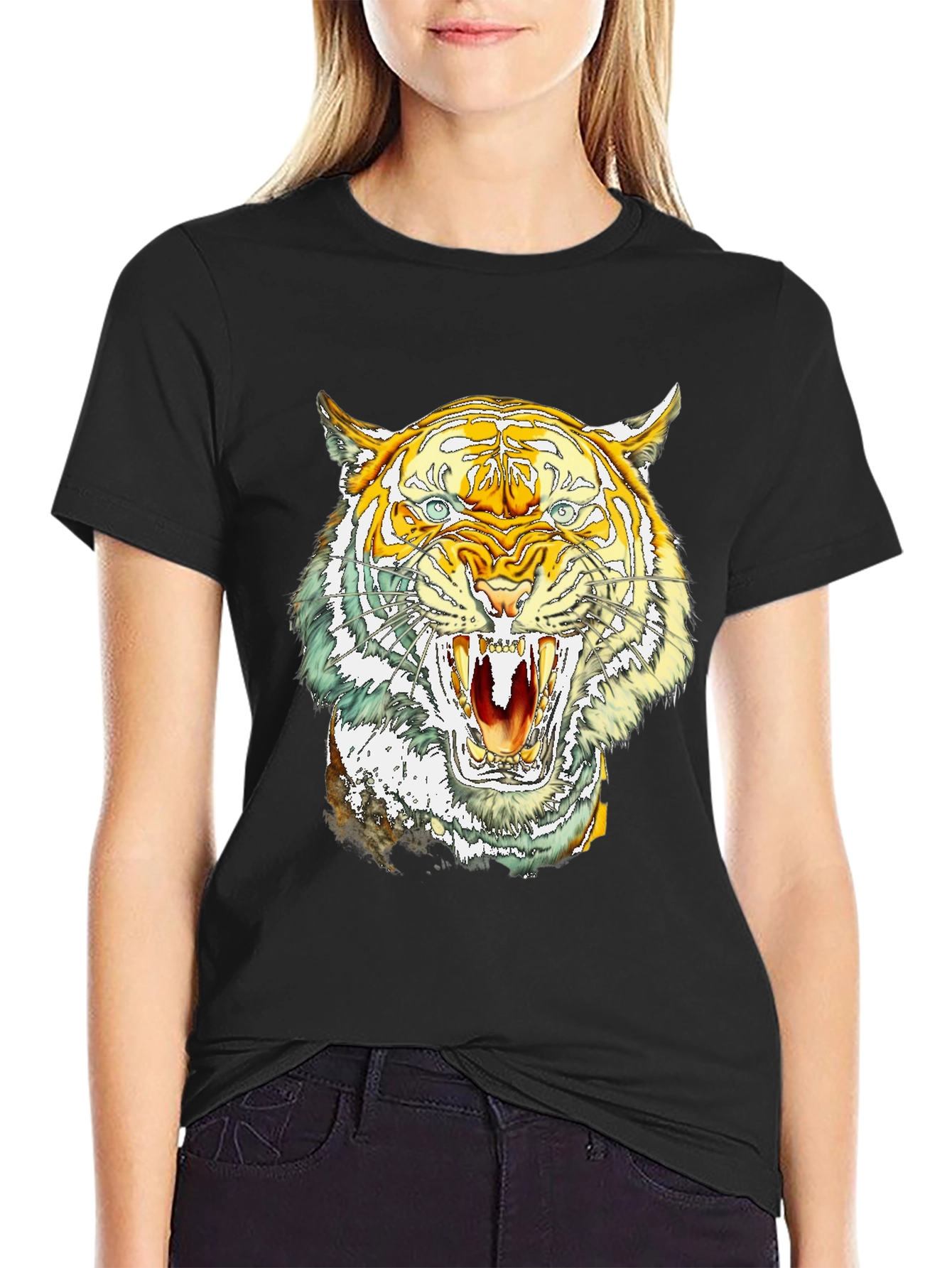 Bold Tiger Graphic Tee - Fierce Animal Print T-Shirt