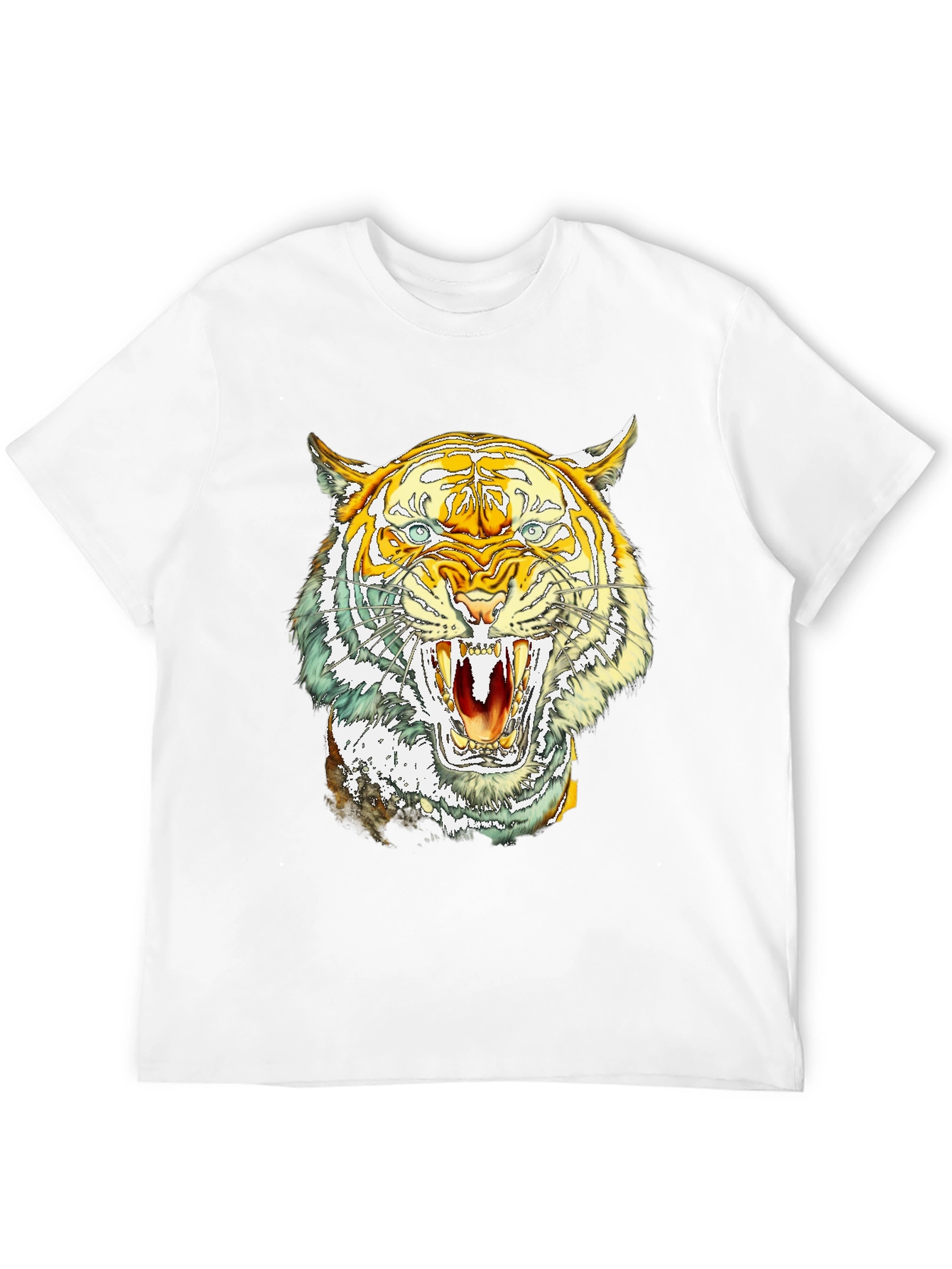 Bold Tiger Graphic Tee - Fierce Animal Print T-Shirt
