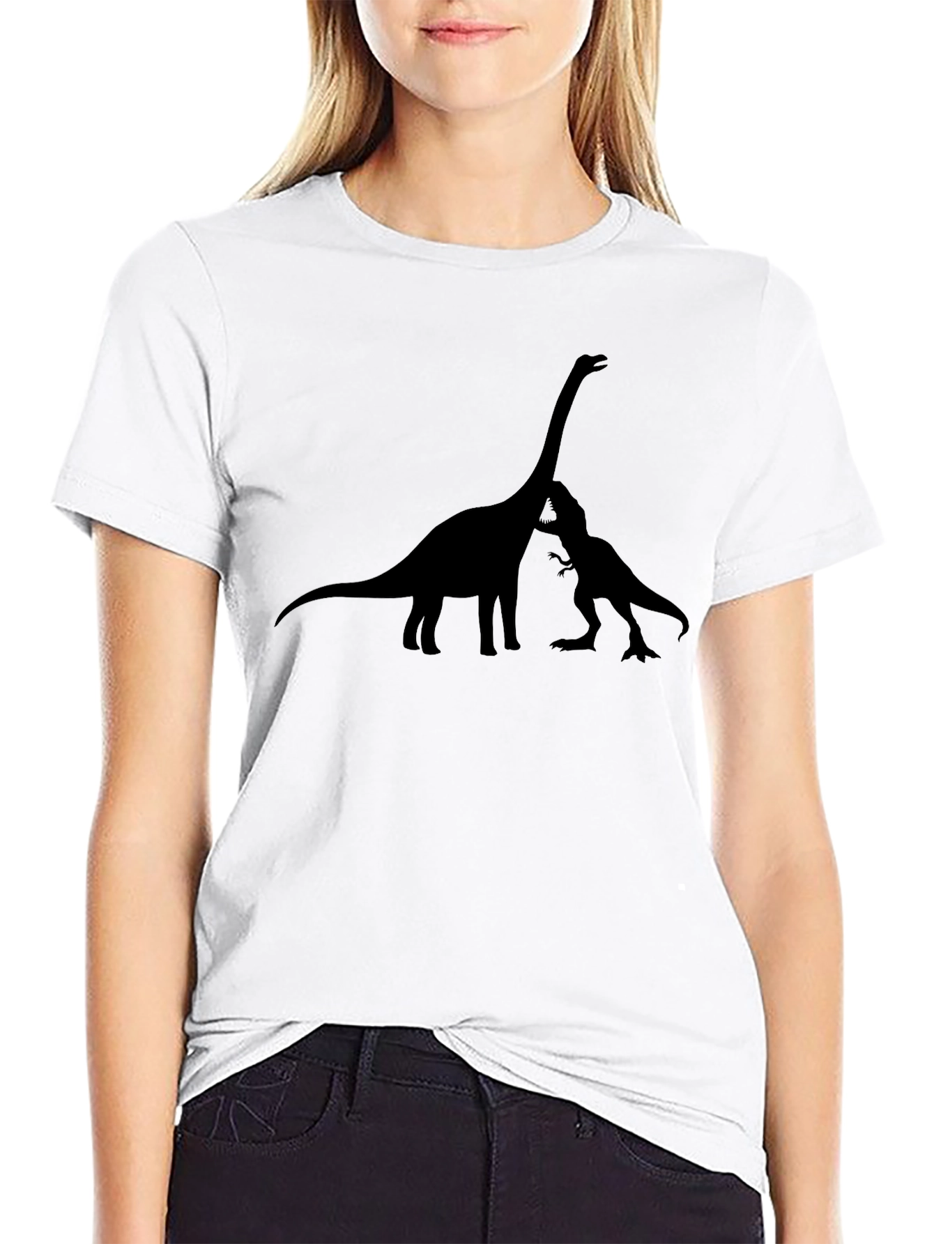 Dino Silhouette T-Shirt - Black