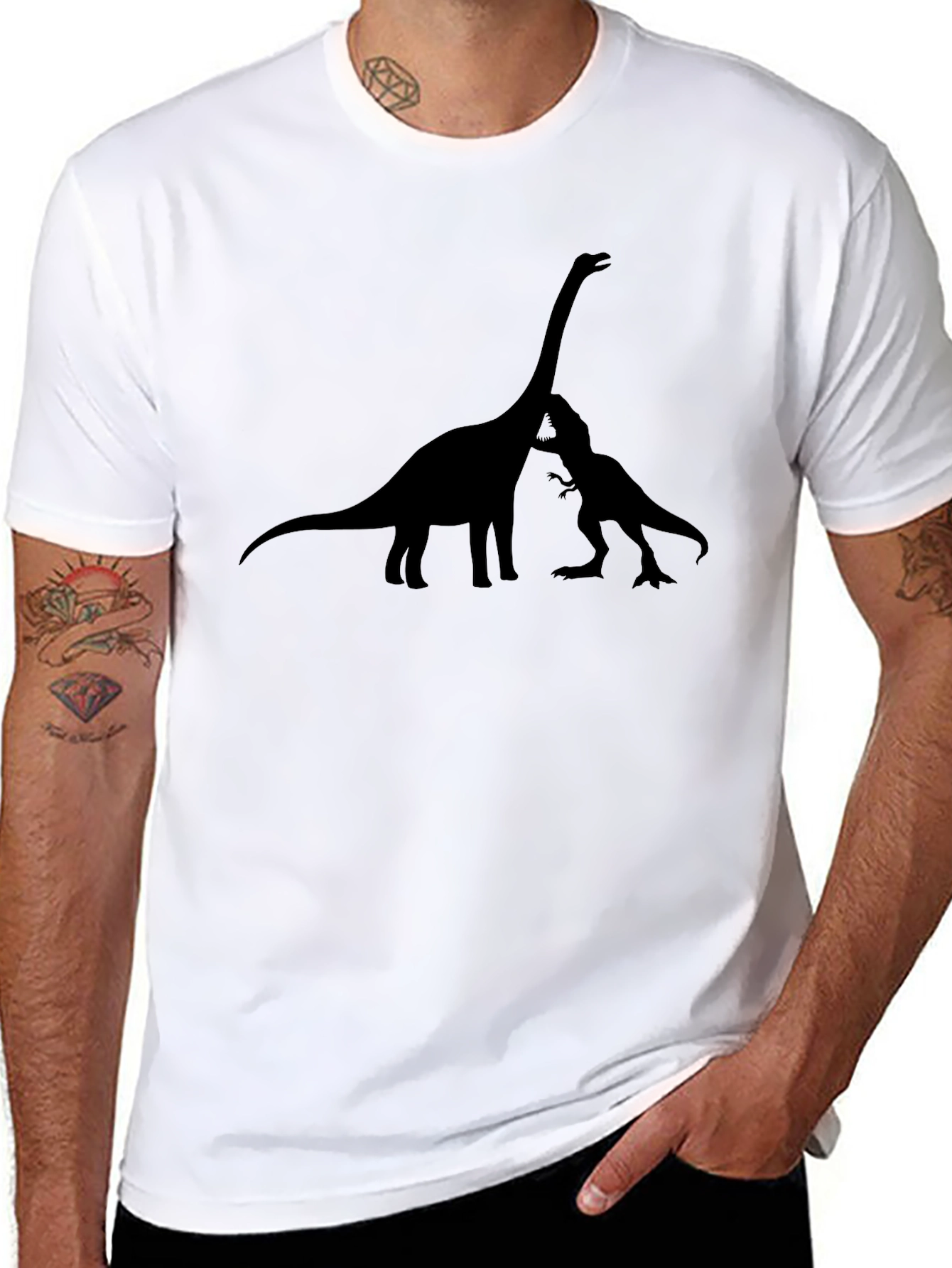 Dino Silhouette T-Shirt - Black