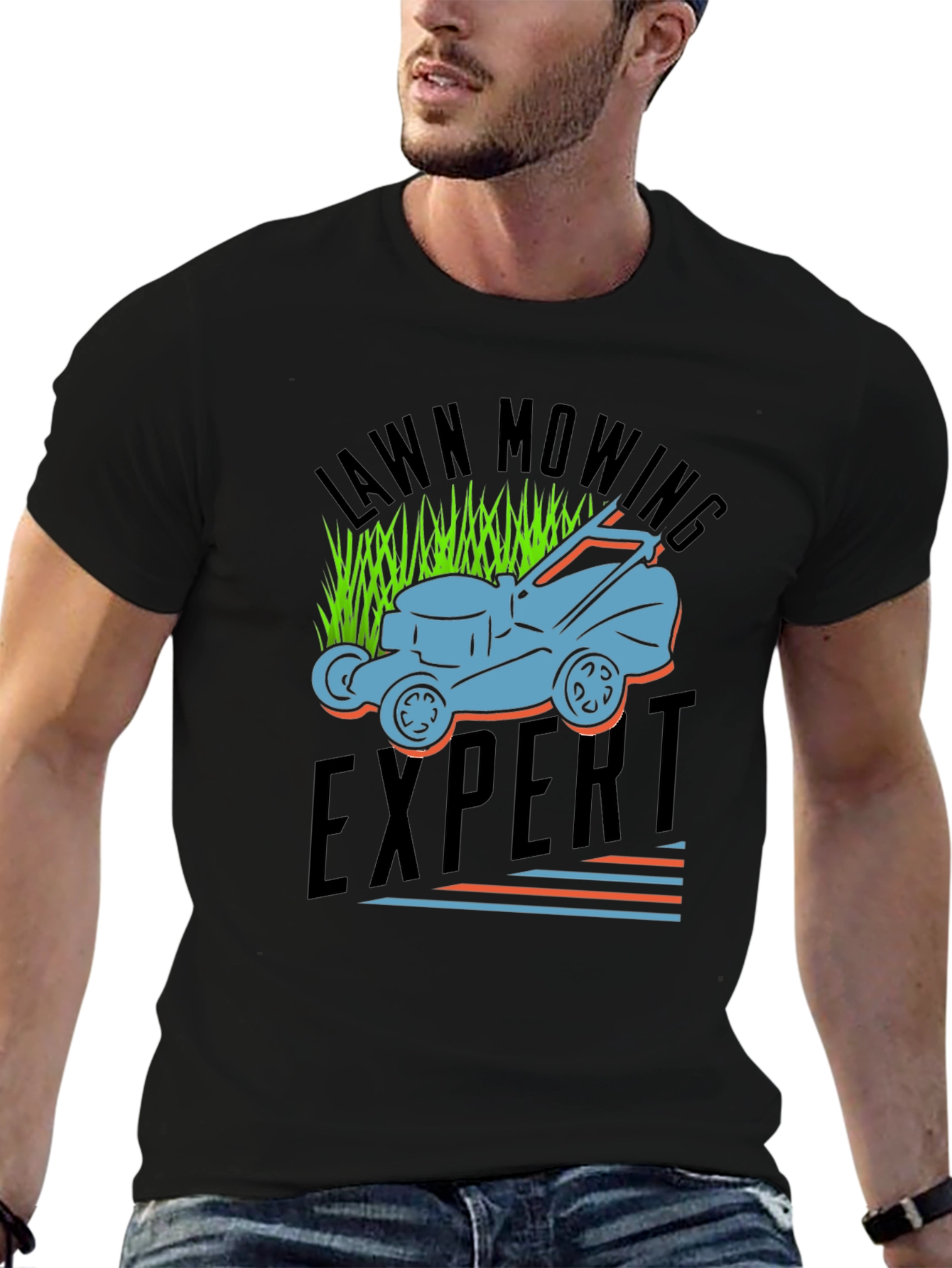 Lawn Mowing Expert Graphic T-Shirt - Comfortable Fit
