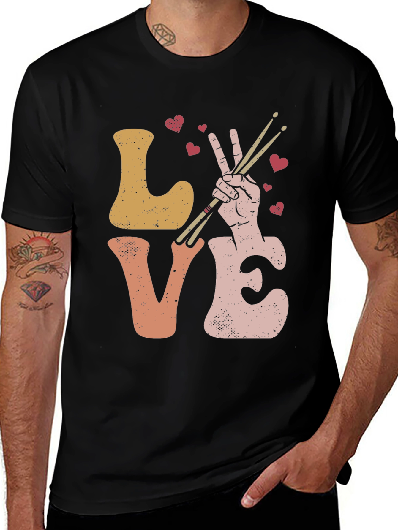 Love Drummer Graphic T-Shirt