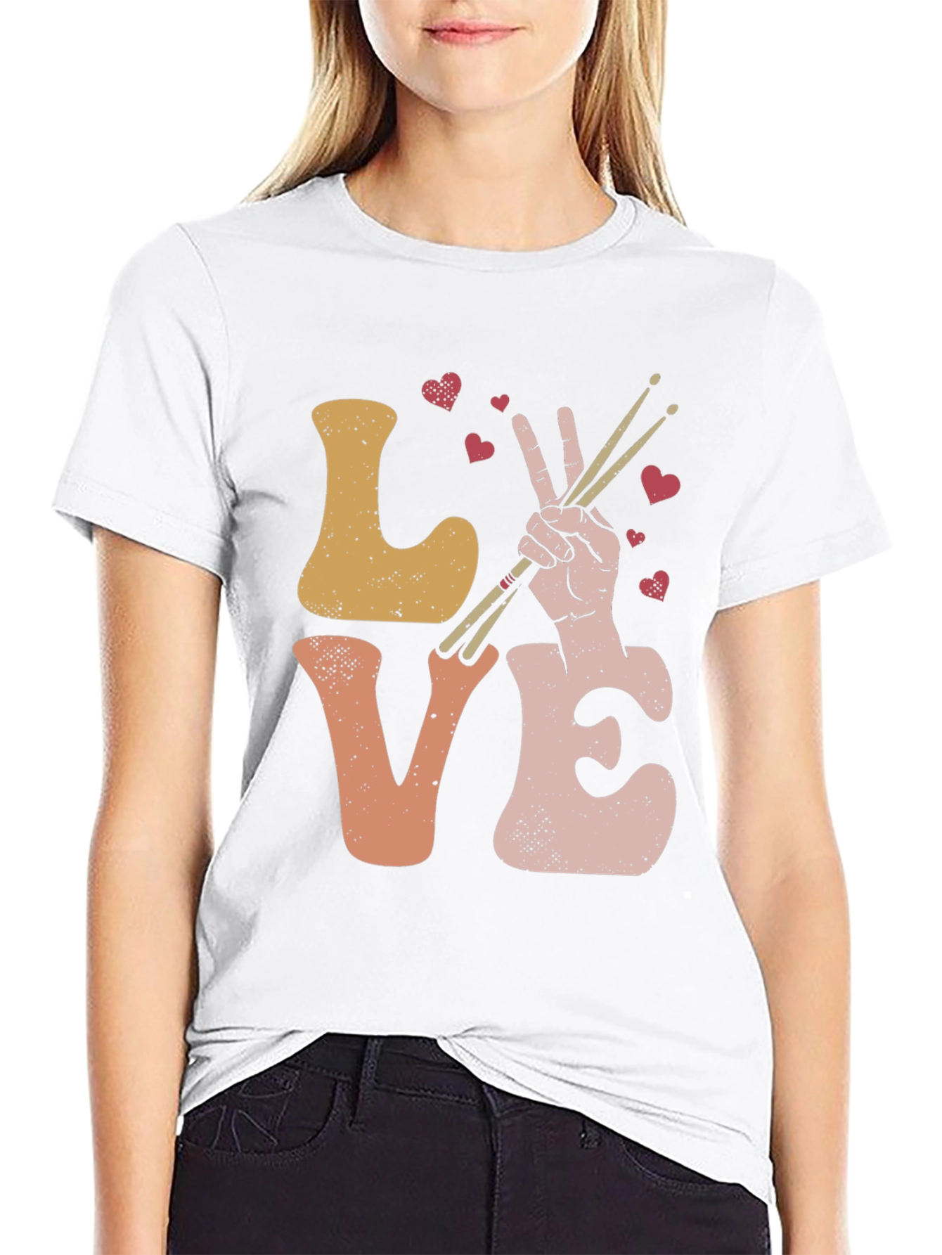 Love Drummer Graphic T-Shirt