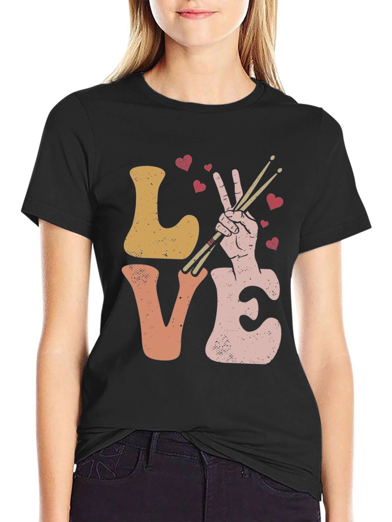 Love Drummer Graphic T-Shirt