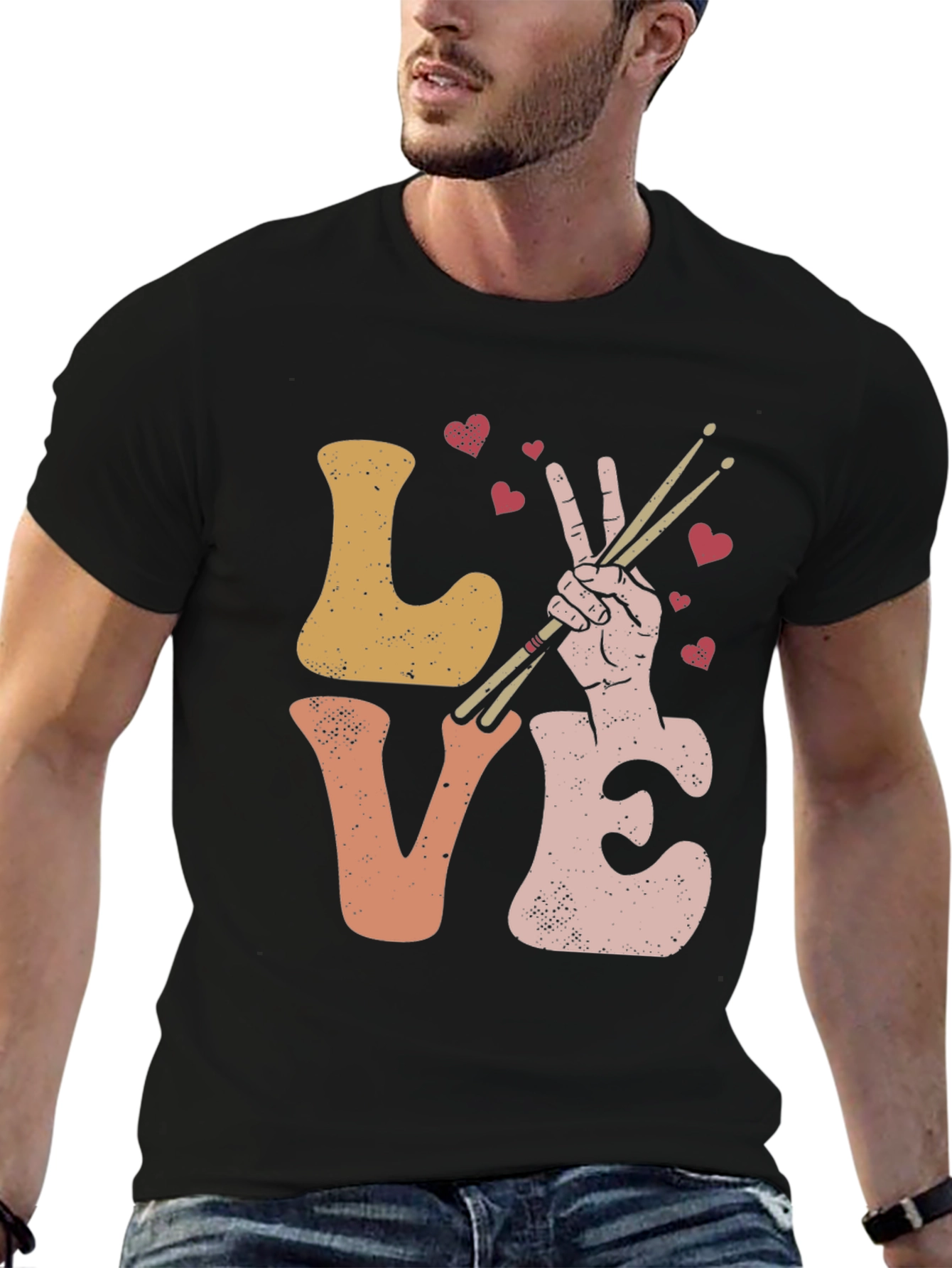 Love Drummer Graphic T-Shirt