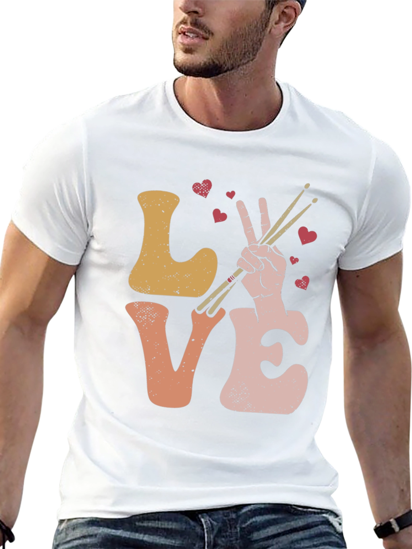 Love Drummer Graphic T-Shirt