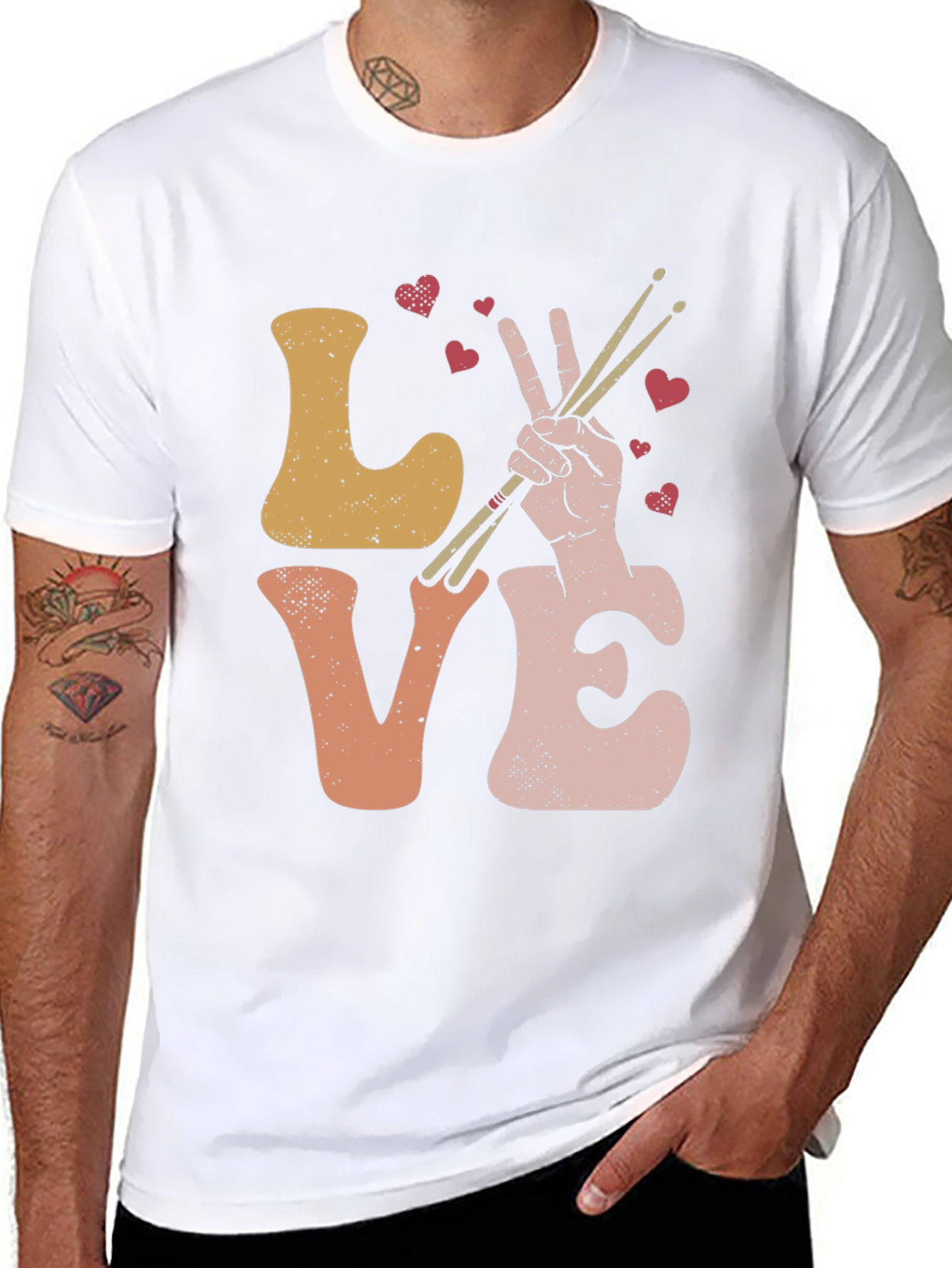Love Drummer Graphic T-Shirt