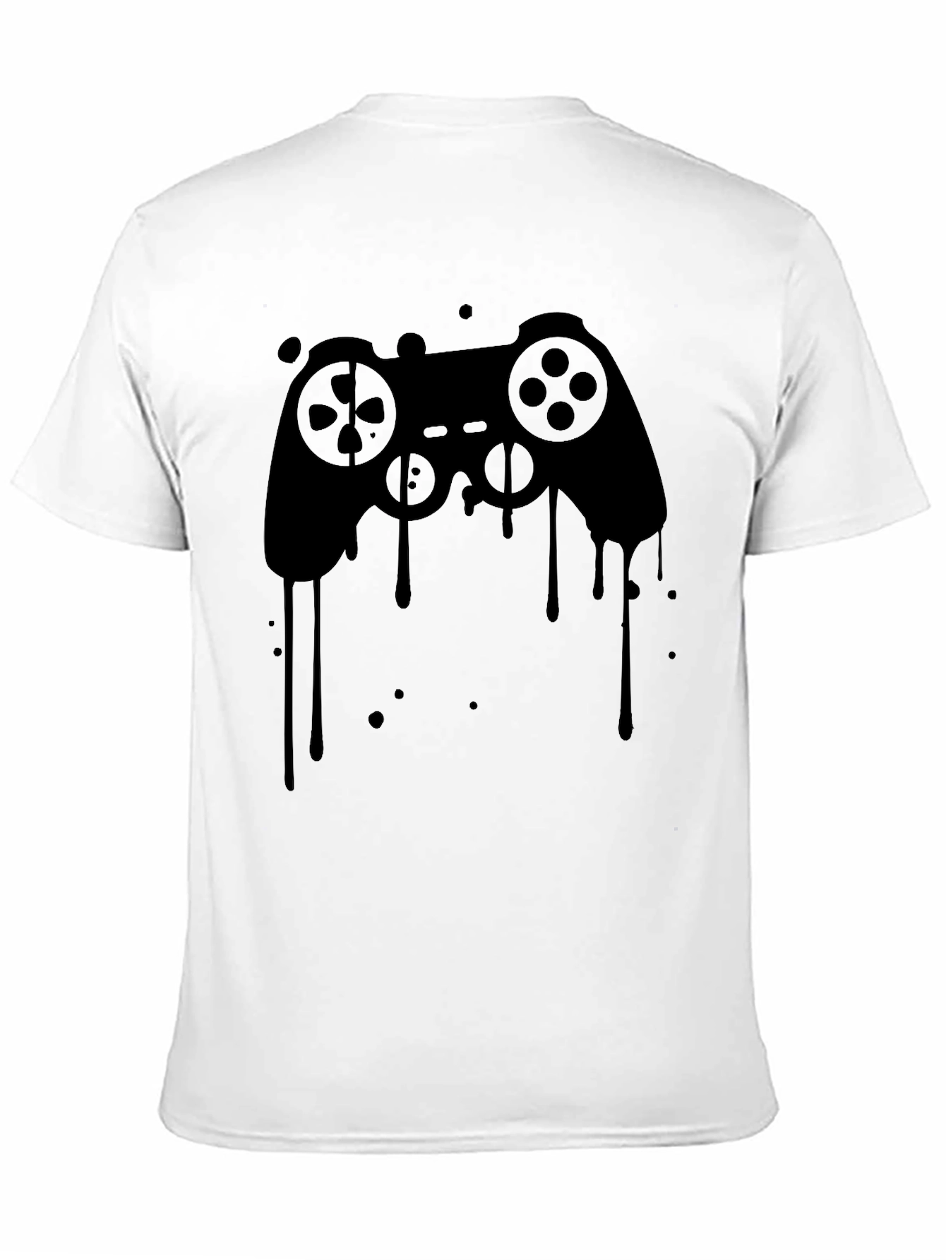 Gaming Controller Drip Graphic Tee - Black