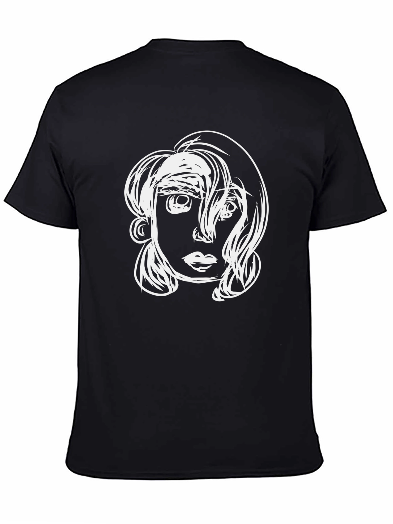 Abstract Face Graphic Tee - Modern Unisex Style