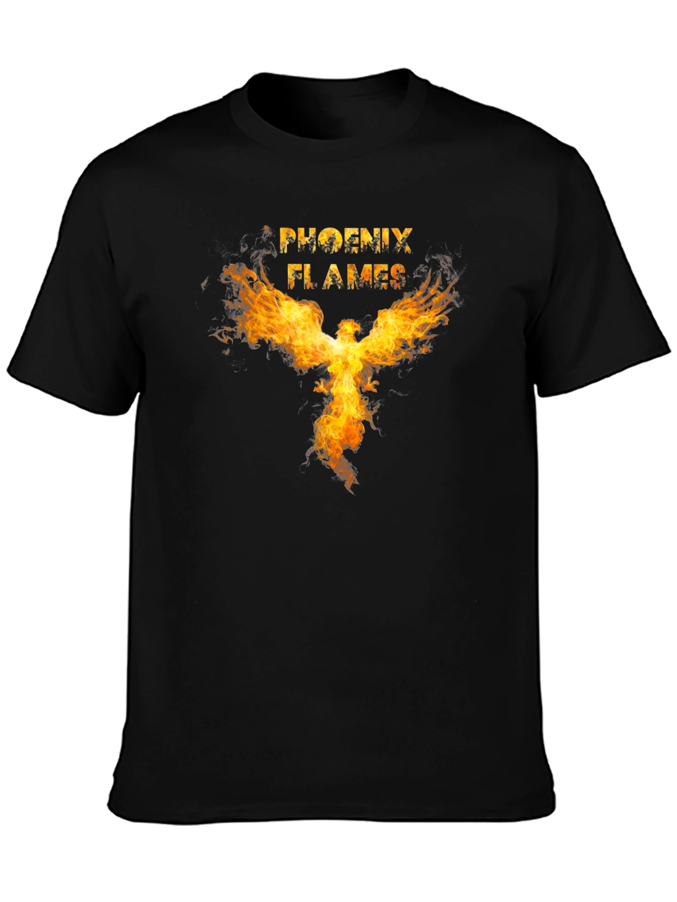Phoenix Flames Graphic Tee - Mens Black T-Shirt