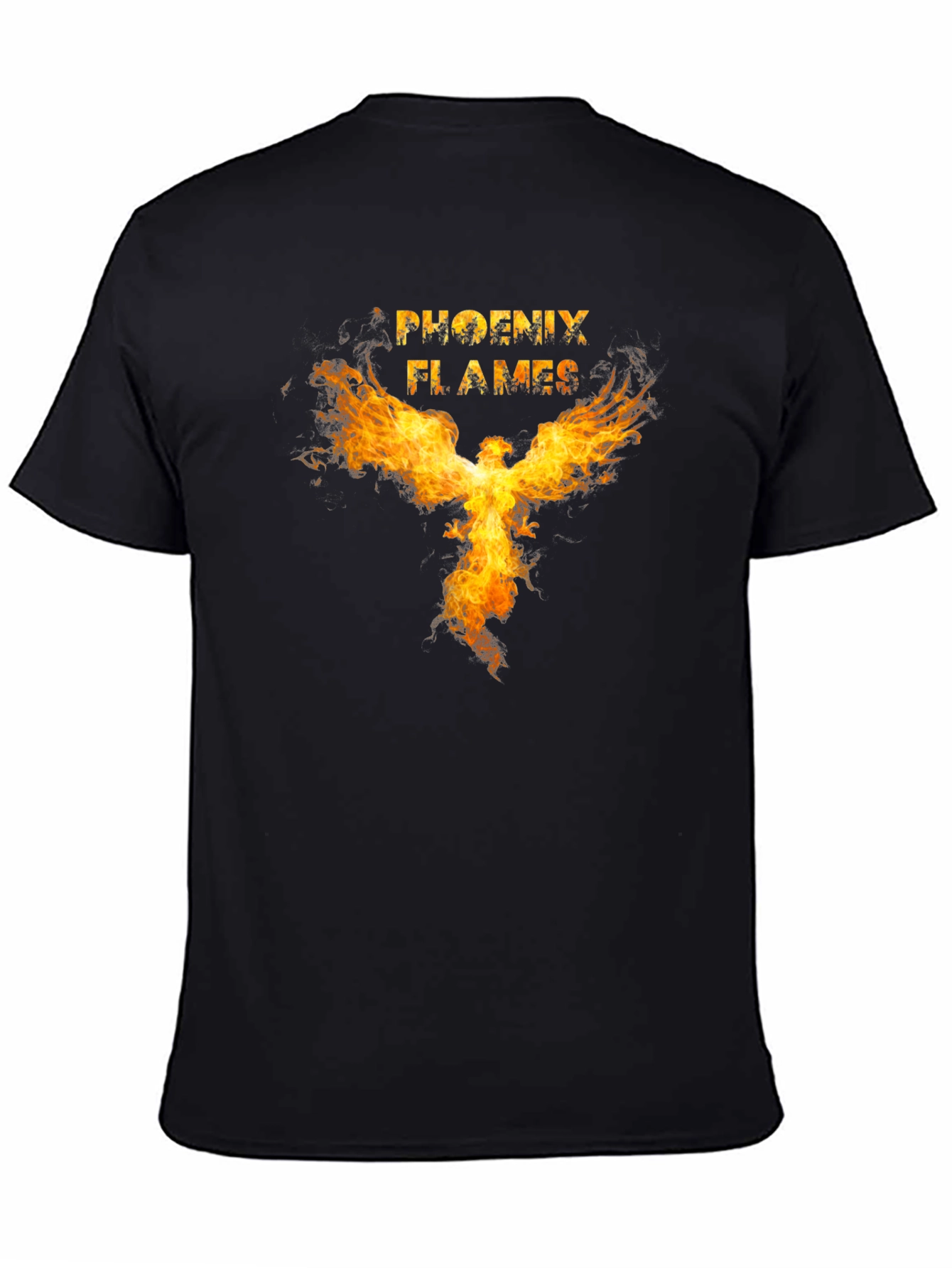 Phoenix Flames Graphic Tee - Mens Black T-Shirt