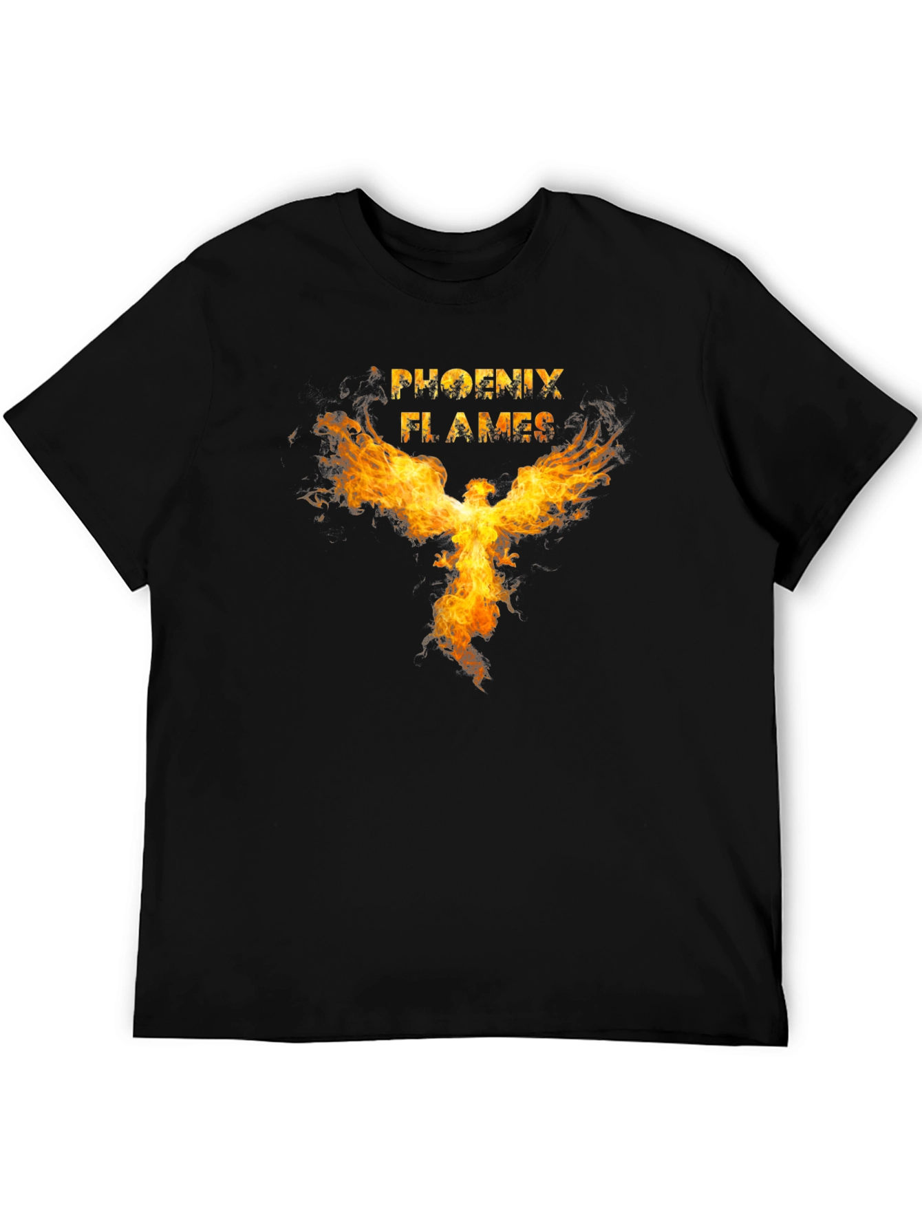 Phoenix Flames Graphic Tee - Mens Black T-Shirt