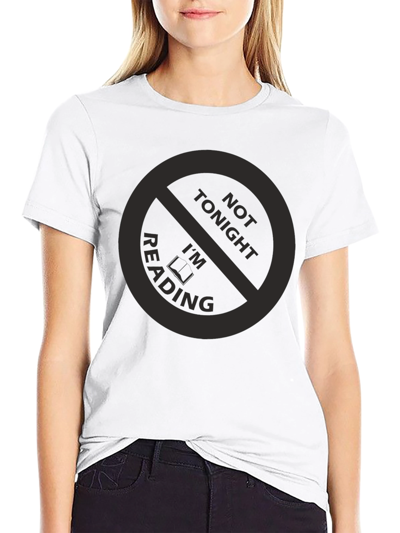 Funny Not Tonight Im Reading Black T-Shirt