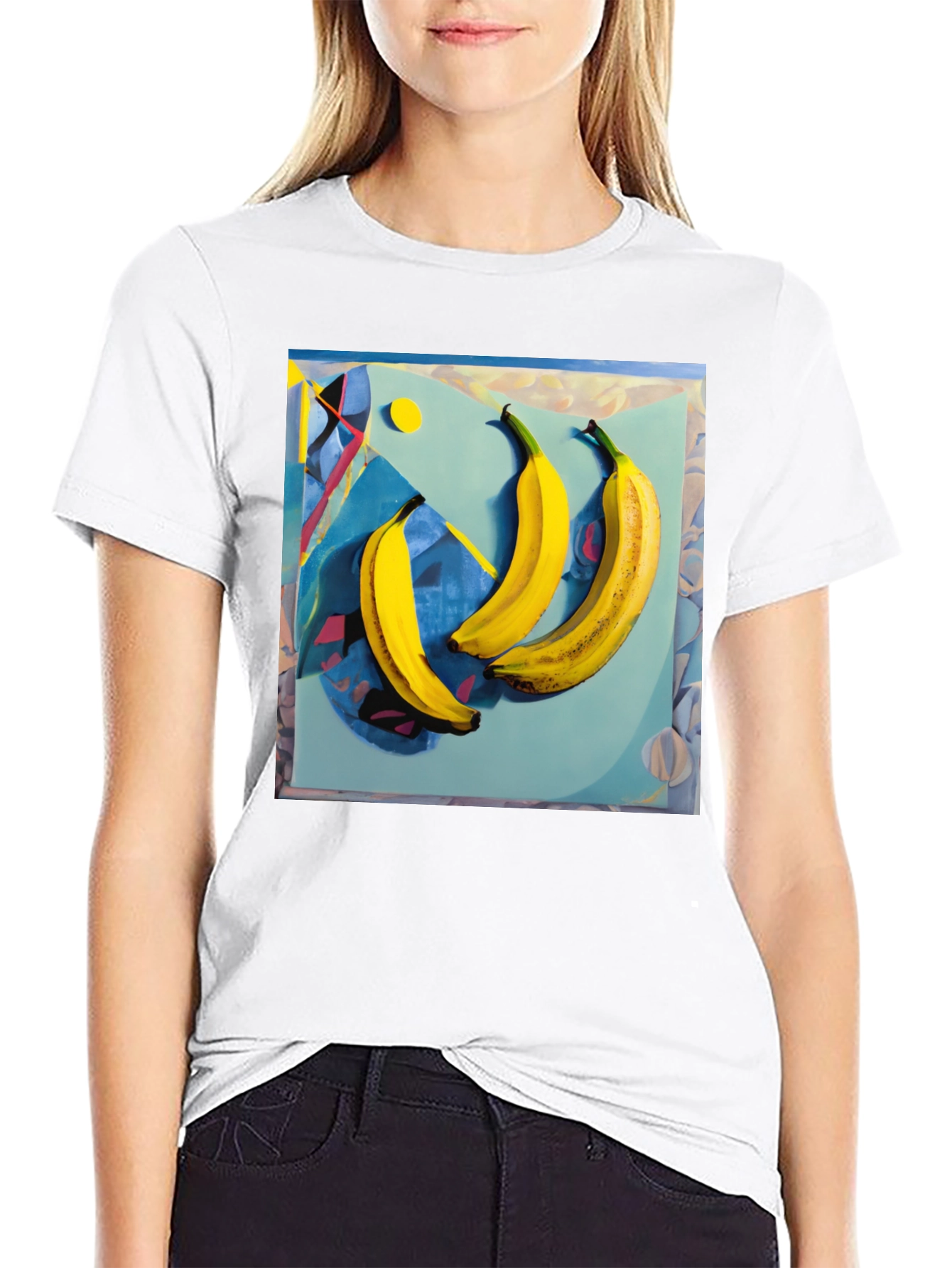 Abstract Banana Art Graphic Tee