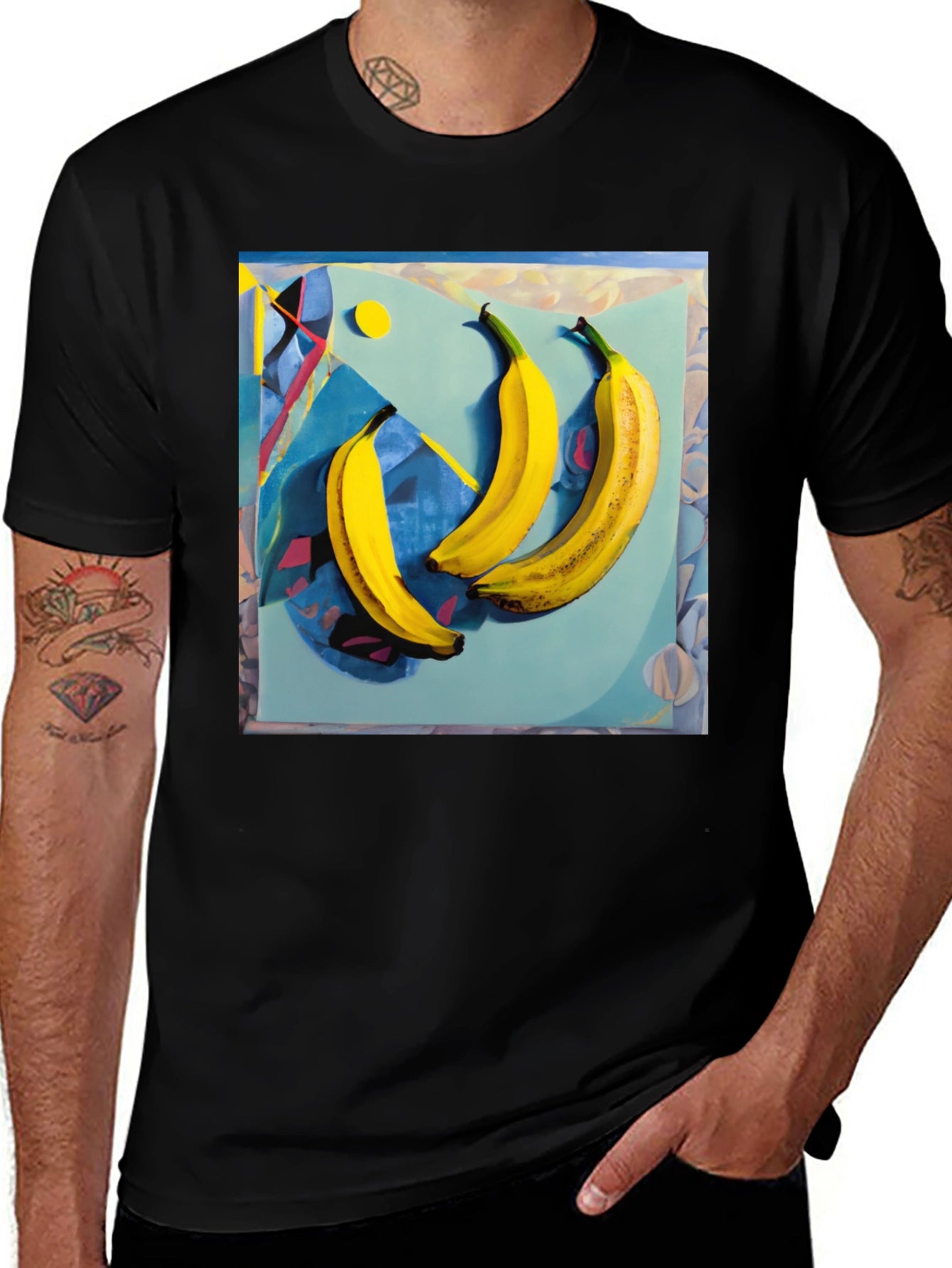 Abstract Banana Art Graphic Tee