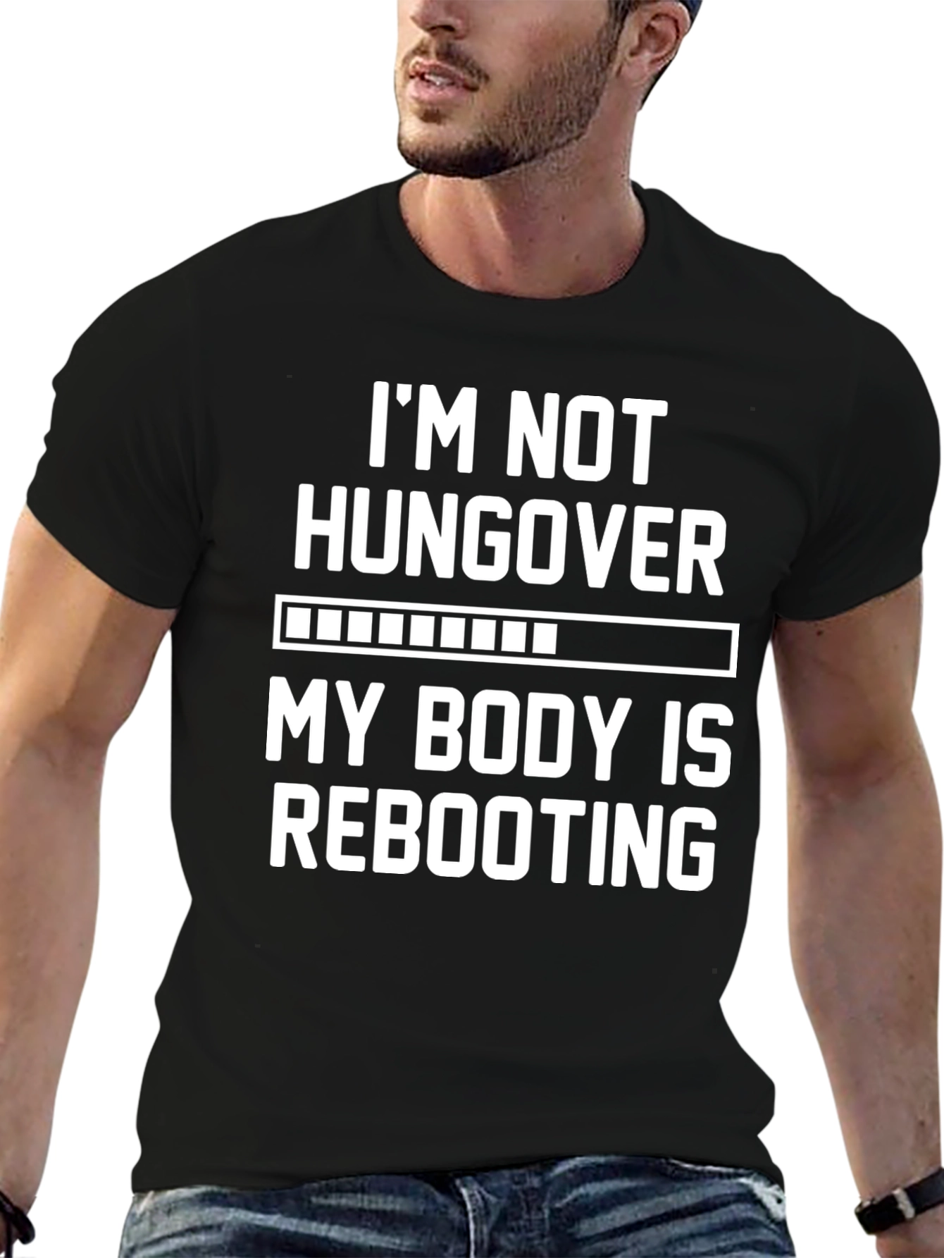 Funny Rebooting Black T-Shirt