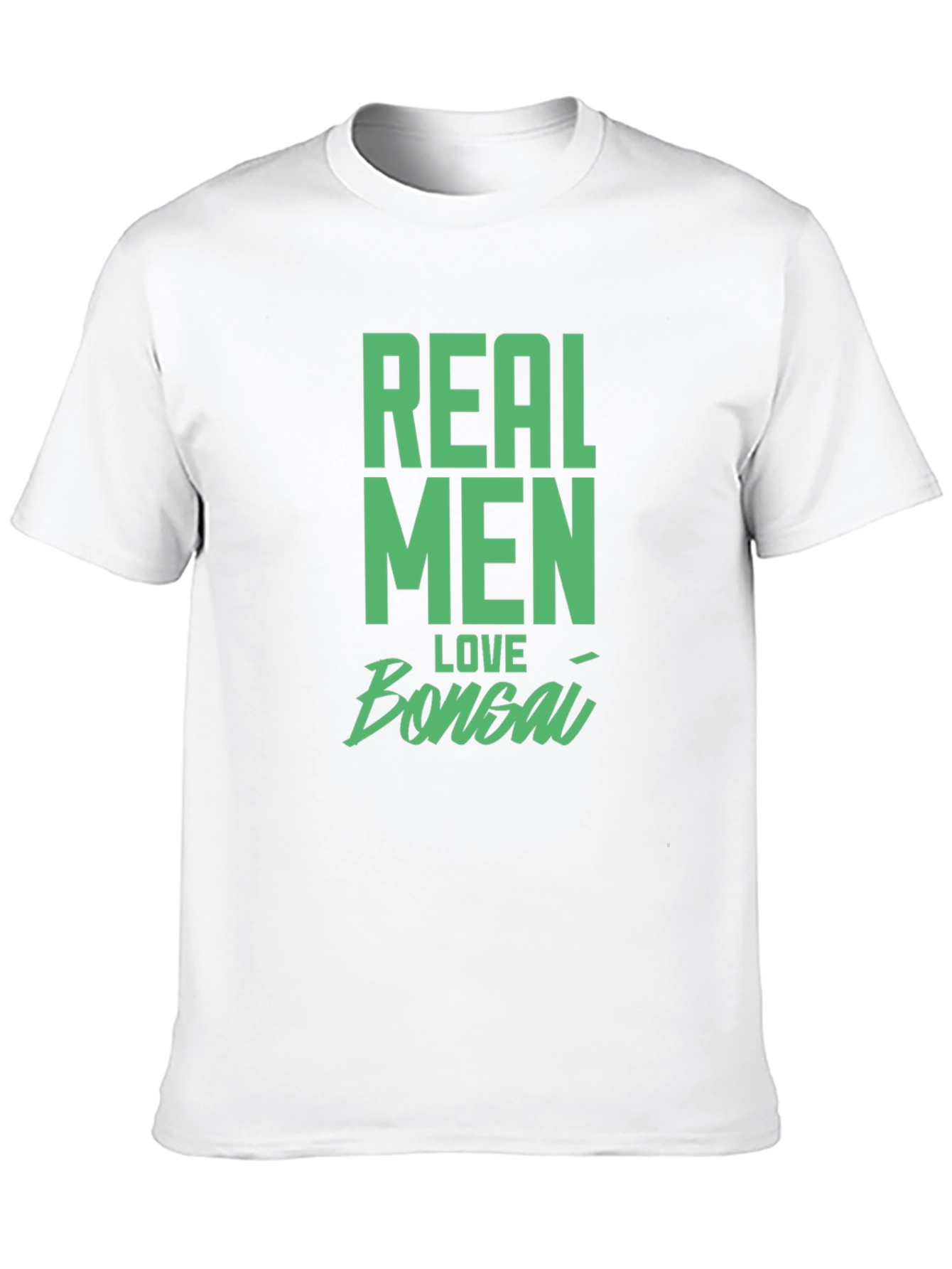 Real Men Love Bonsai Black Graphic T-Shirt