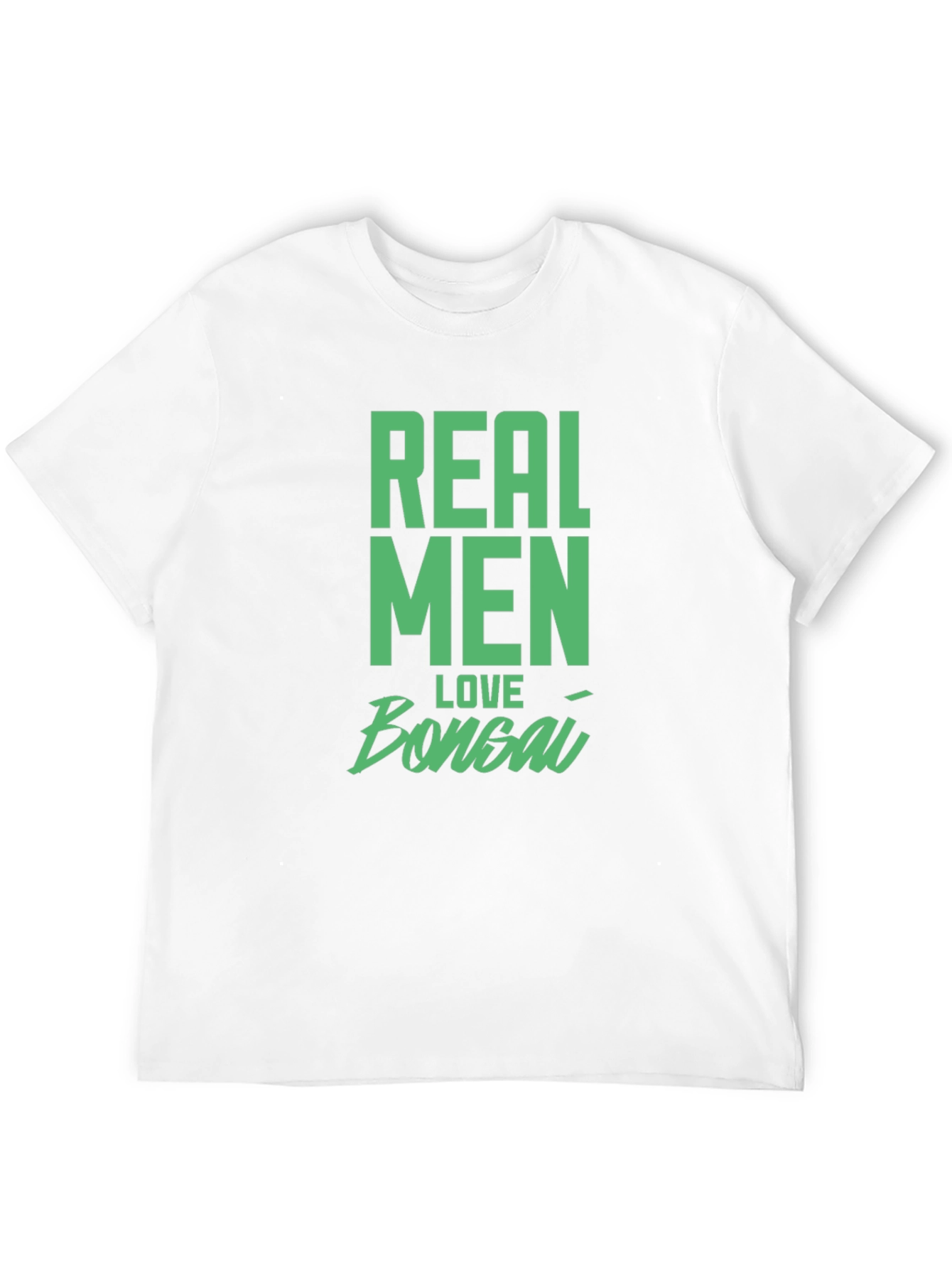 Real Men Love Bonsai Black Graphic T-Shirt