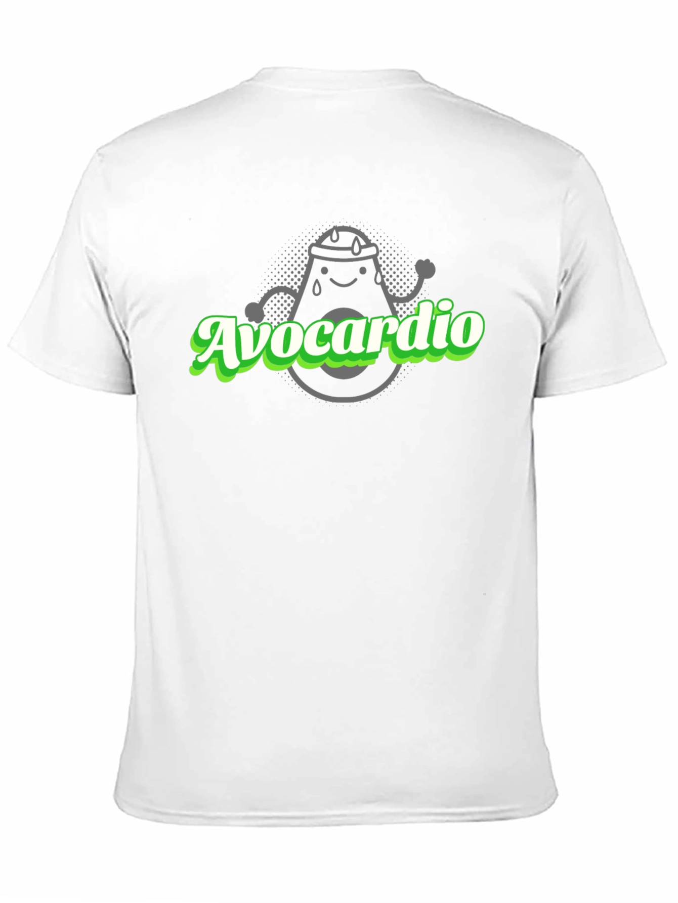 Avocardio Black T-Shirt - Workout Avocado Design