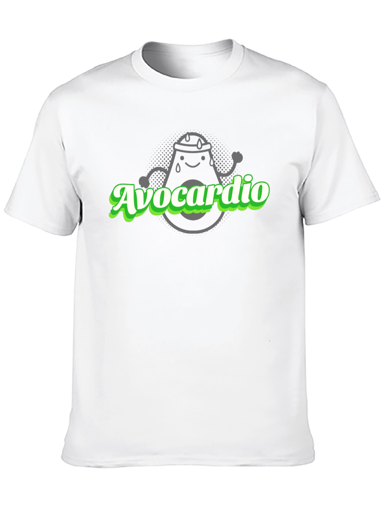 Avocardio Black T-Shirt - Workout Avocado Design