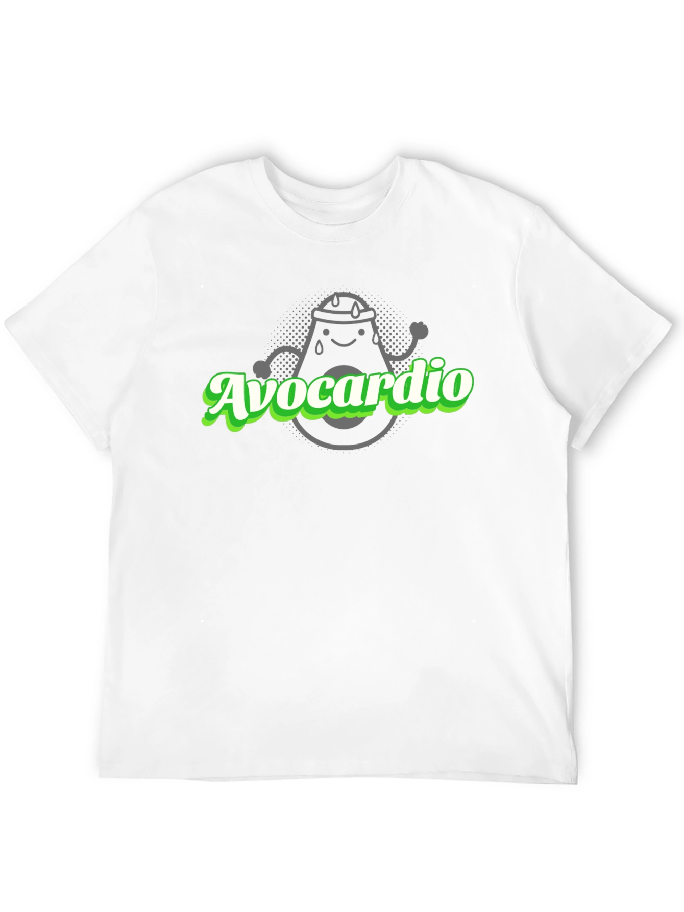 Avocardio Black T-Shirt - Workout Avocado Design