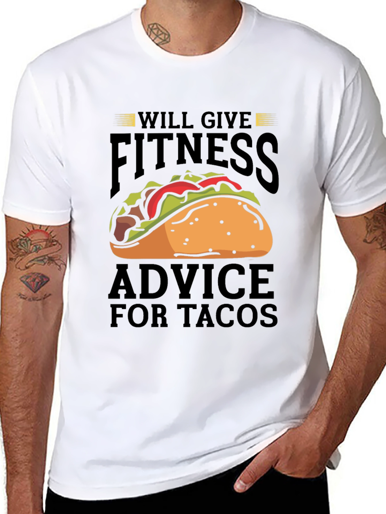 Fitness Advice For Tacos Graphic T-Shirt