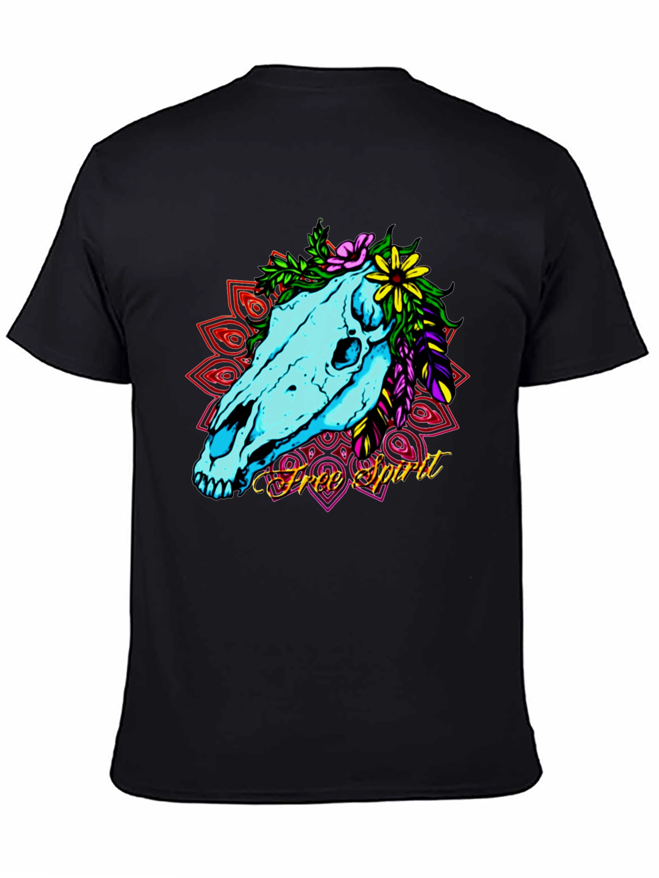 Free Spirit Horse Skull Graphic Tee