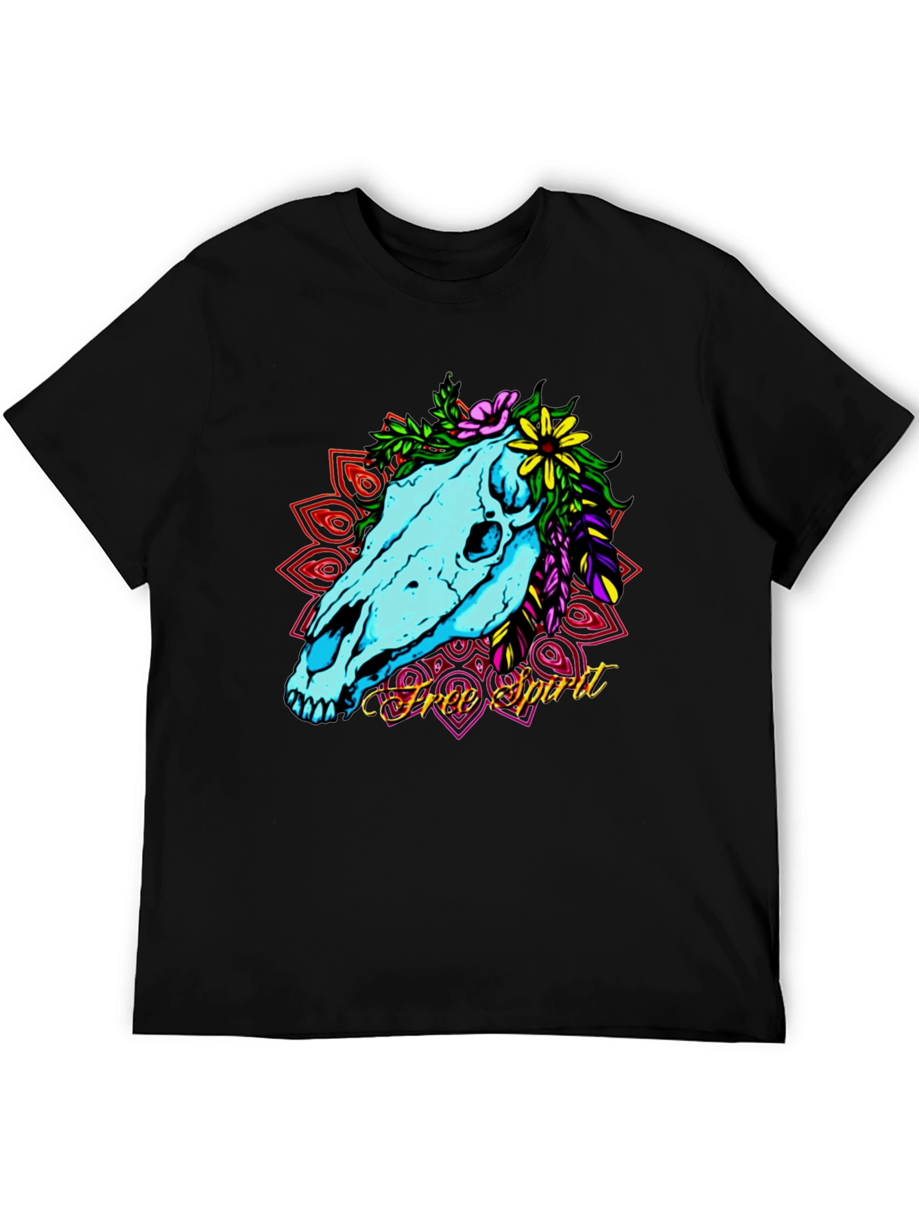 Free Spirit Horse Skull Graphic Tee