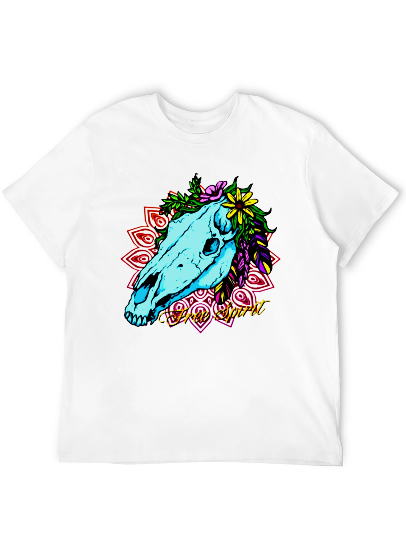 Free Spirit Horse Skull Graphic Tee