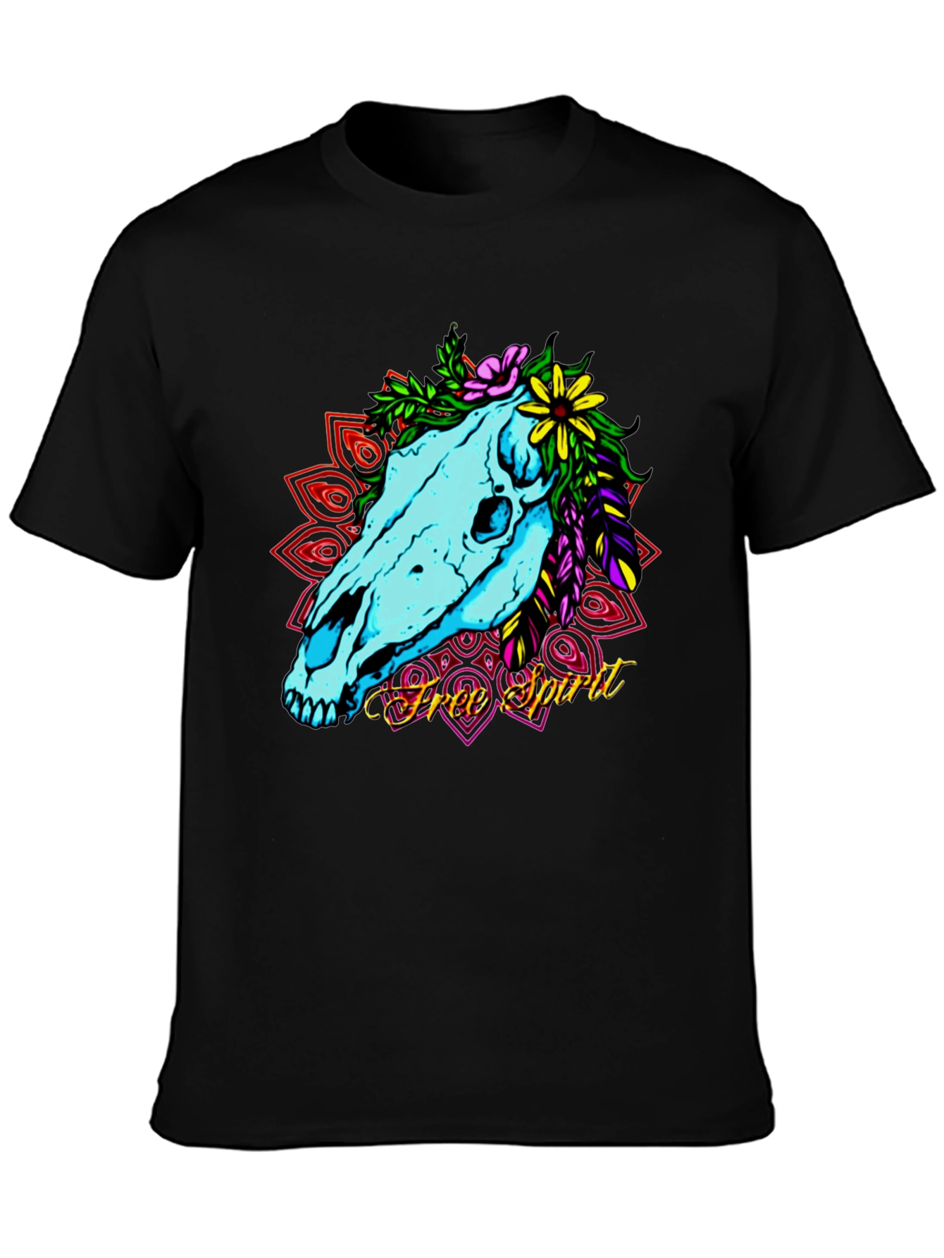 Free Spirit Horse Skull Graphic Tee
