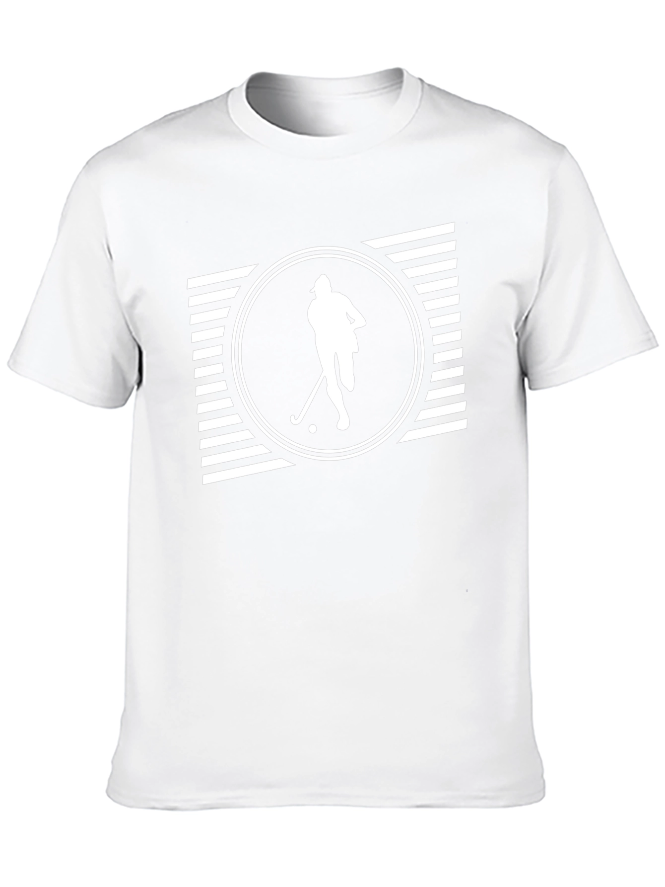 Hockey Player Graphic Tee - Black Cotton Blend