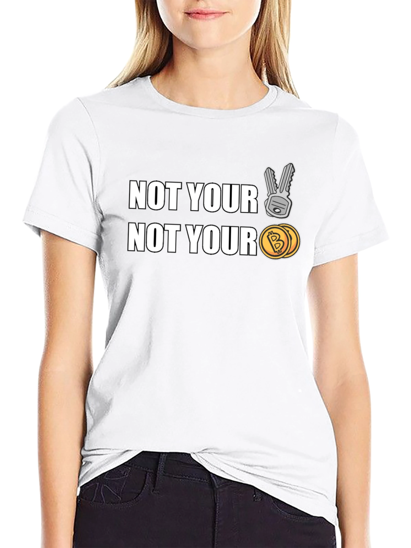 Not Your Keys Not Your Coins Bitcoin Crypto T-Shirt