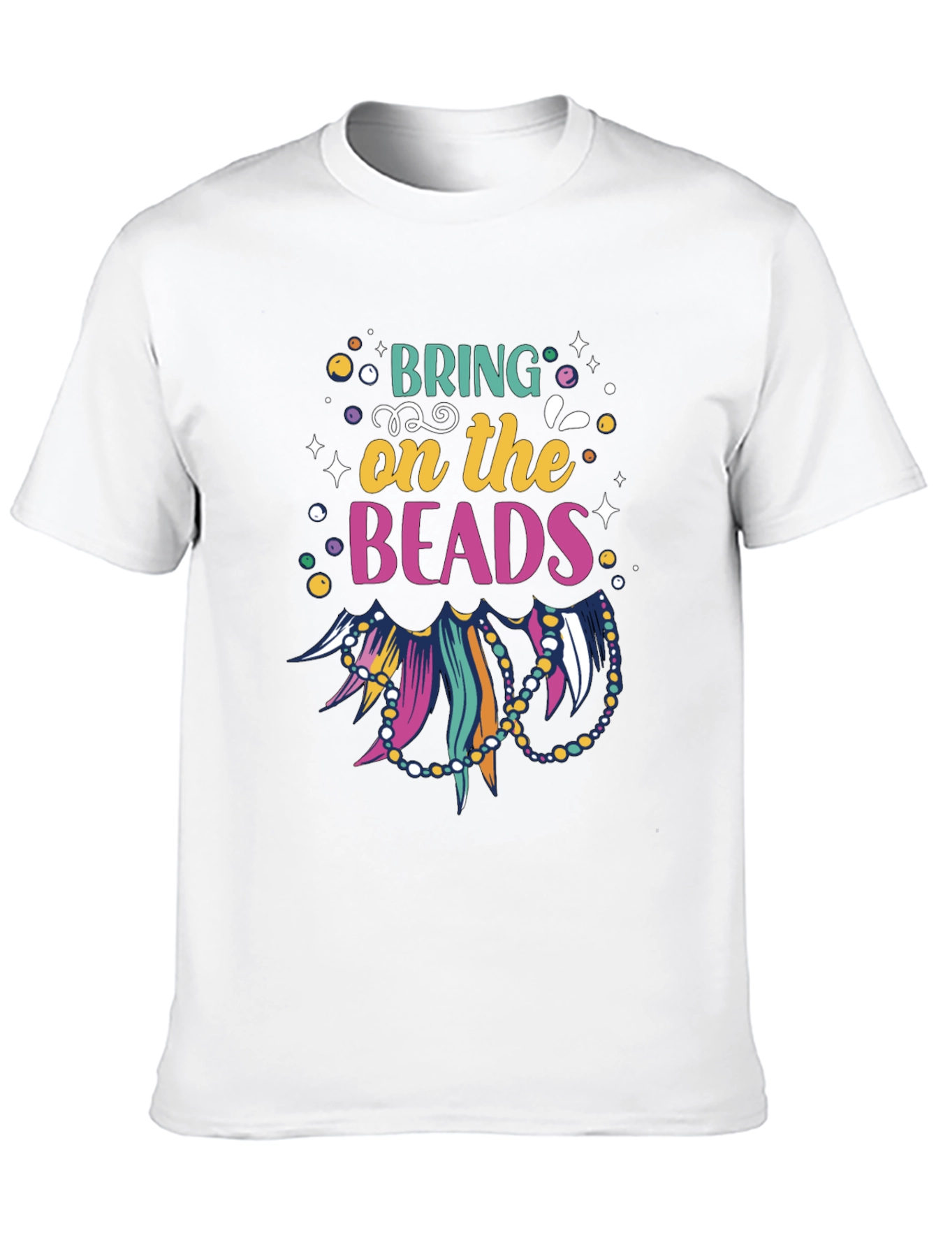 Mardi Gras Beads Graphic T-Shirt