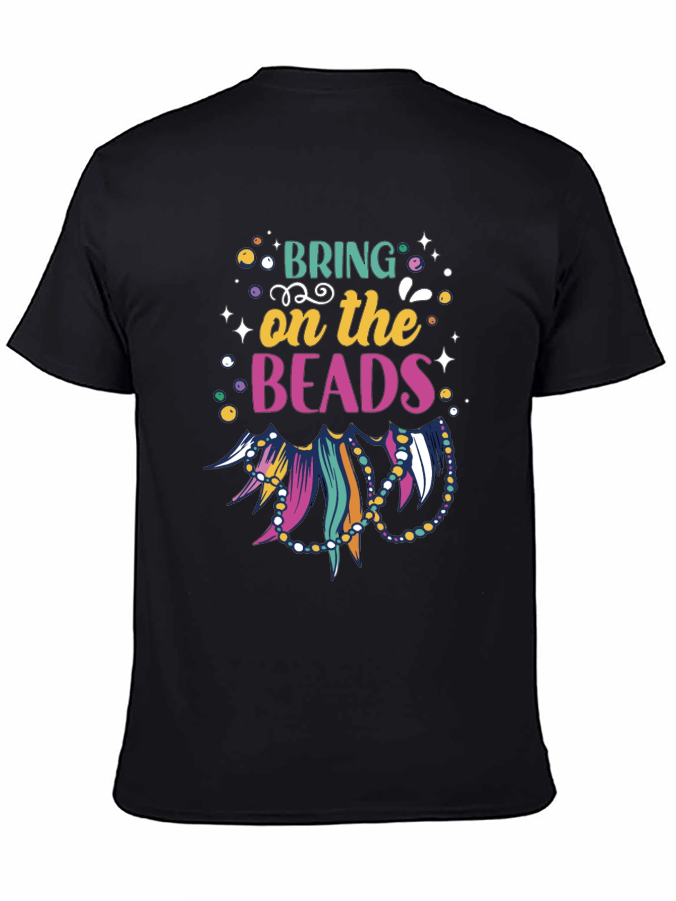 Mardi Gras Beads Graphic T-Shirt