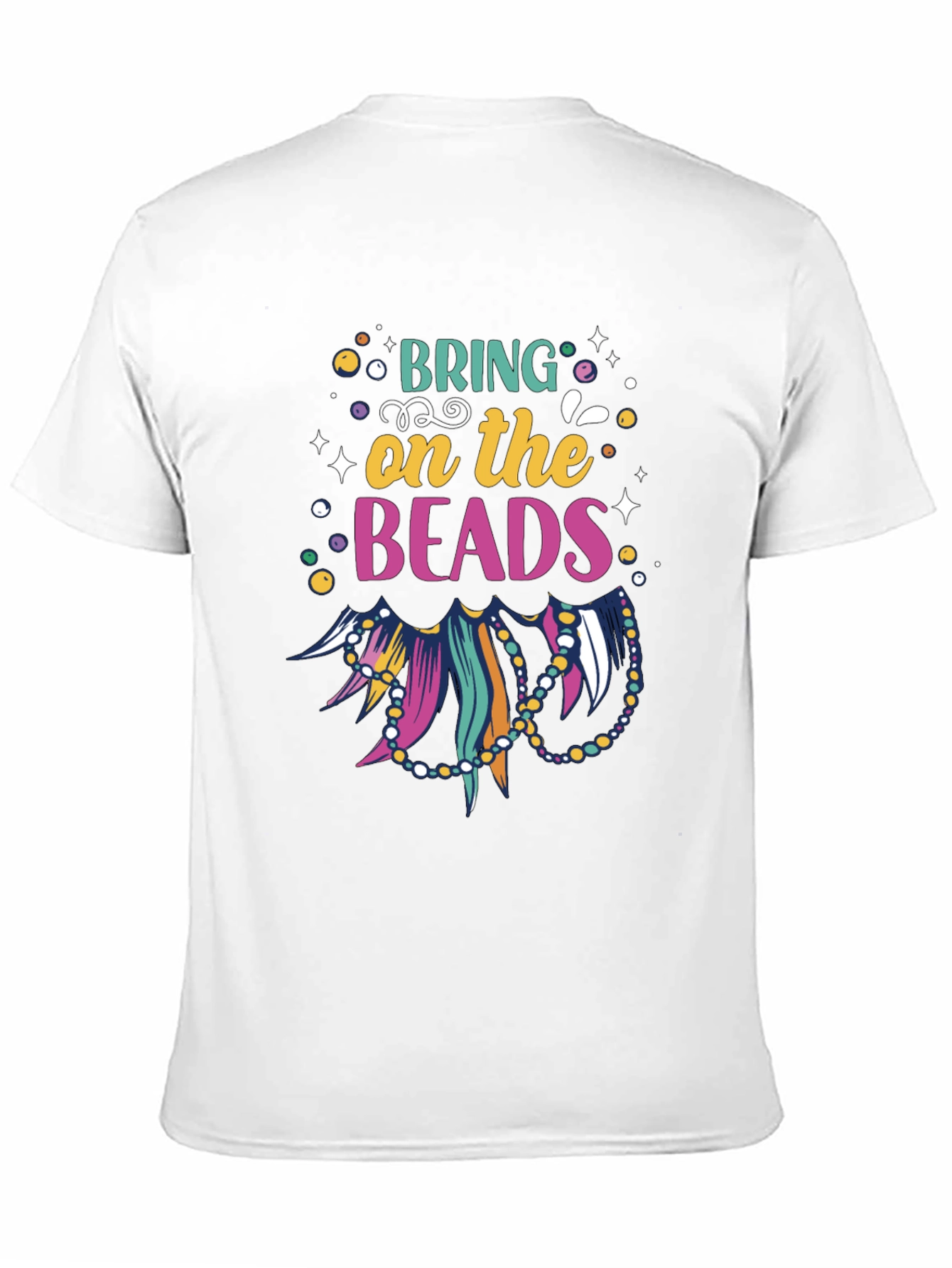 Mardi Gras Beads Graphic T-Shirt