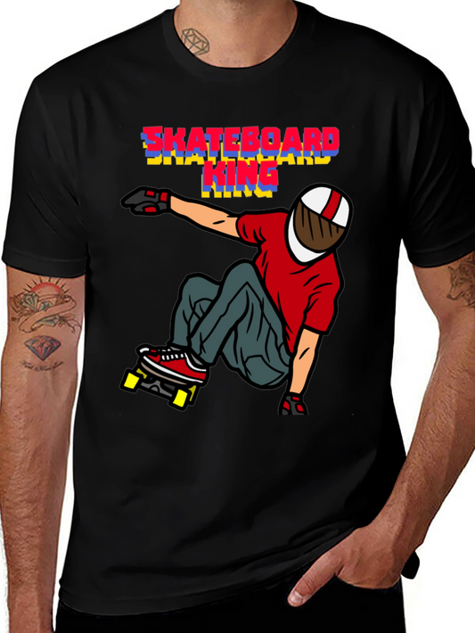 Skateboard King Graphic T-Shirt - Black
