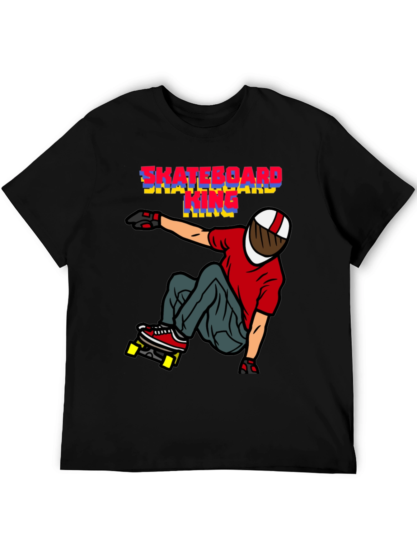 Skateboard King Graphic T-Shirt - Black