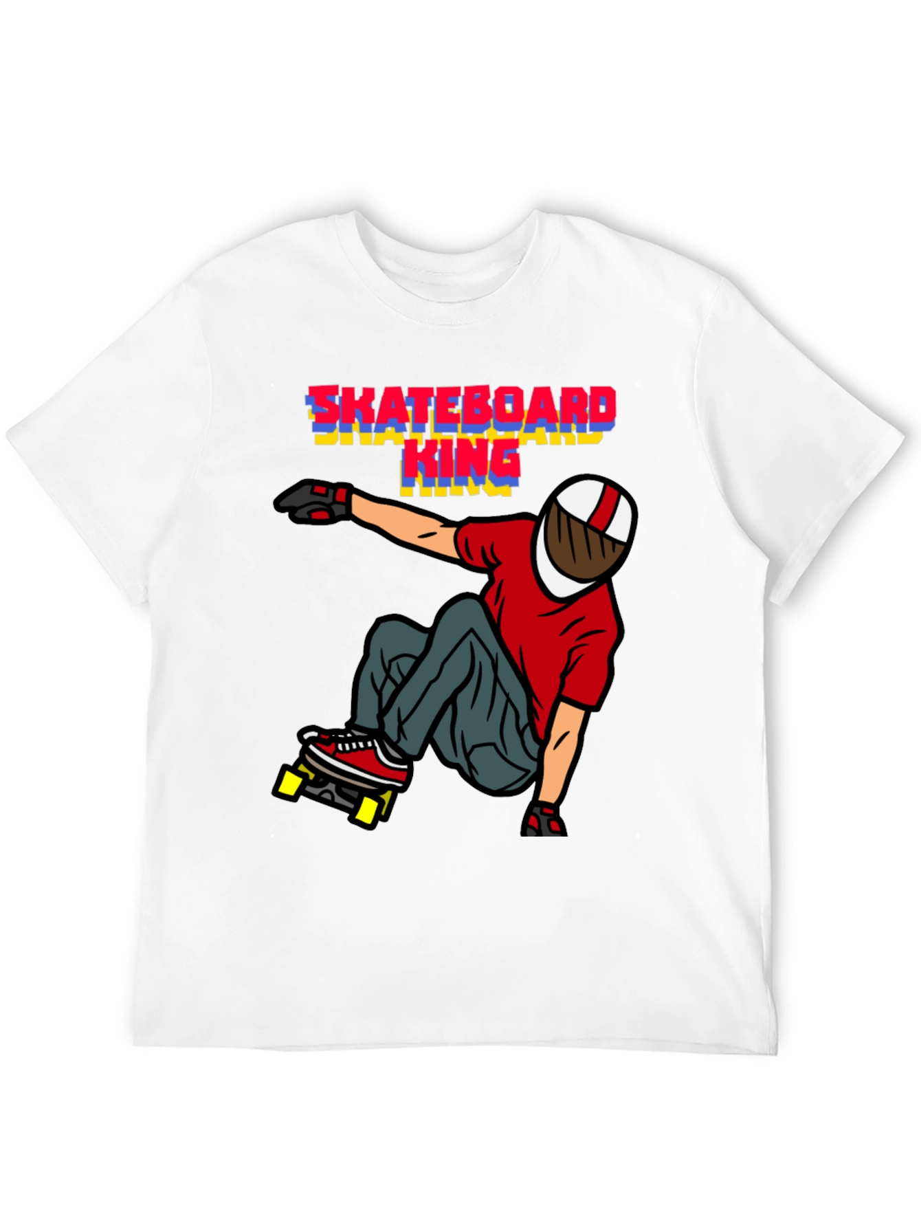 Skateboard King Graphic T-Shirt - Black