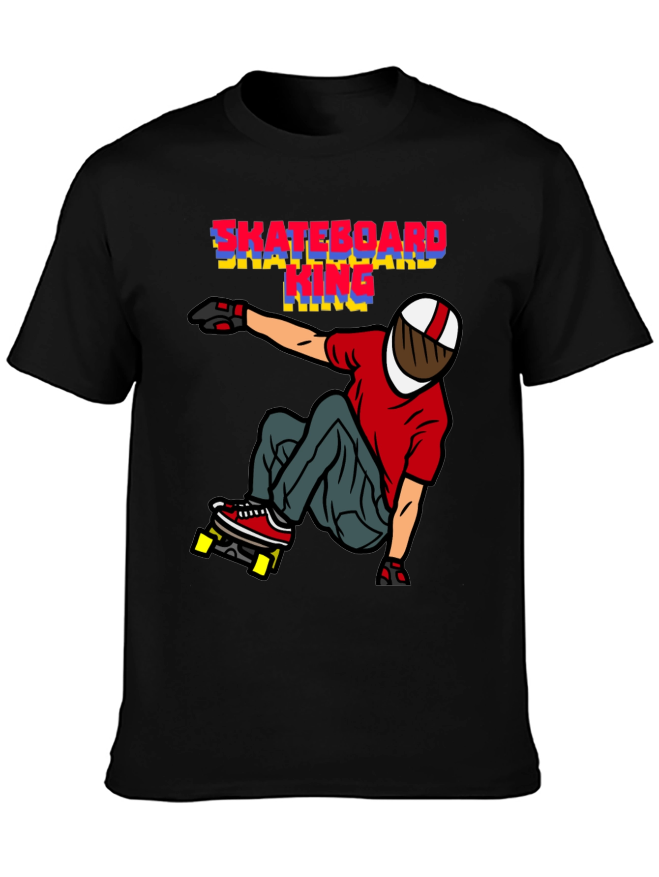 Skateboard King Graphic T-Shirt - Black