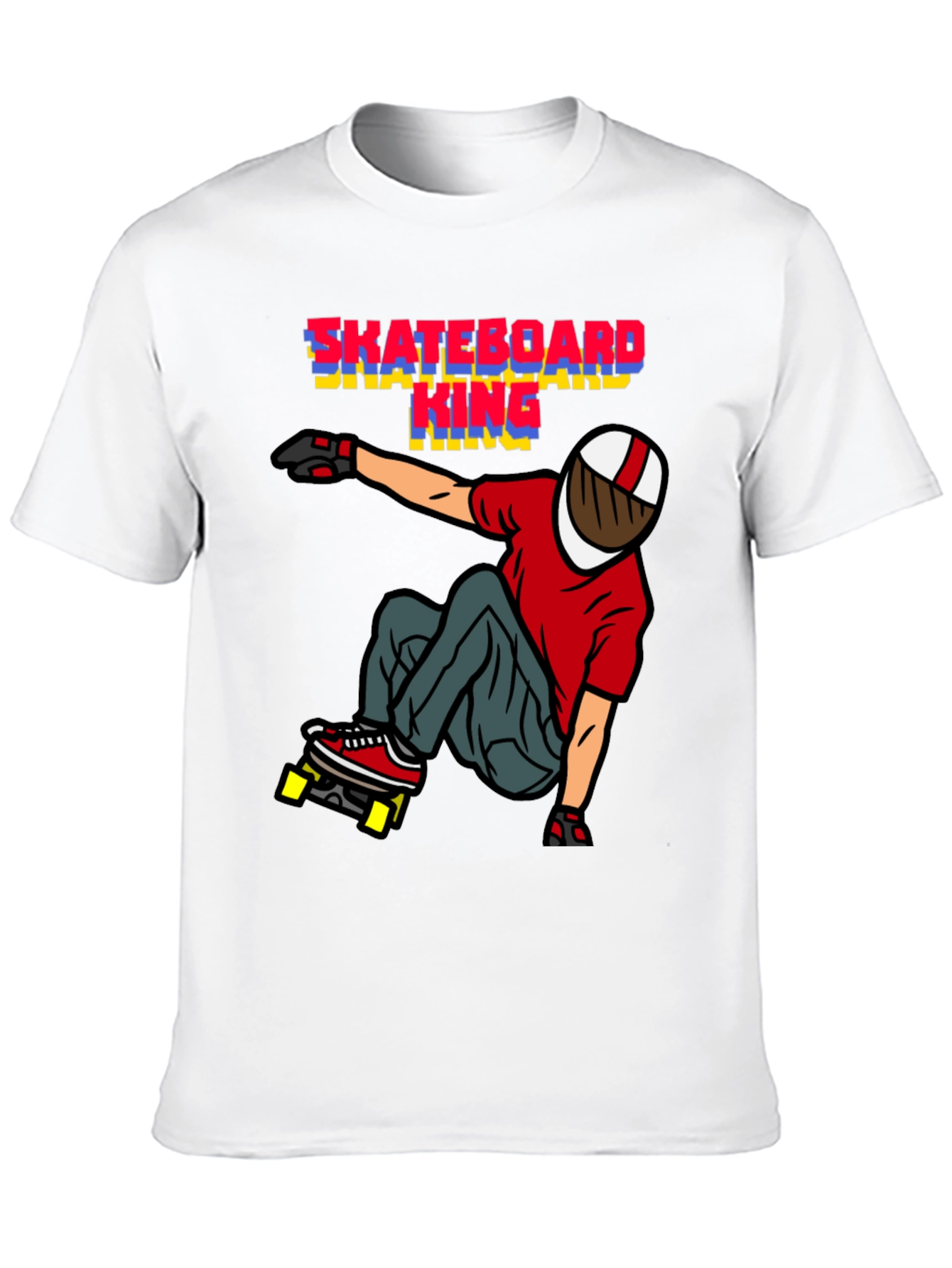Skateboard King Graphic T-Shirt - Black