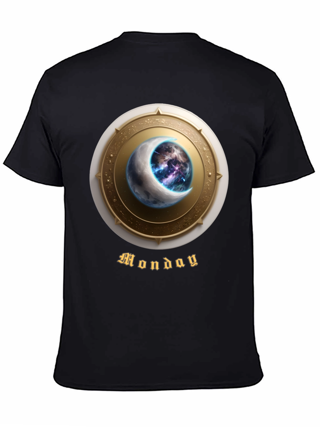 Monday Moon Graphic T-Shirt - Celestial Design