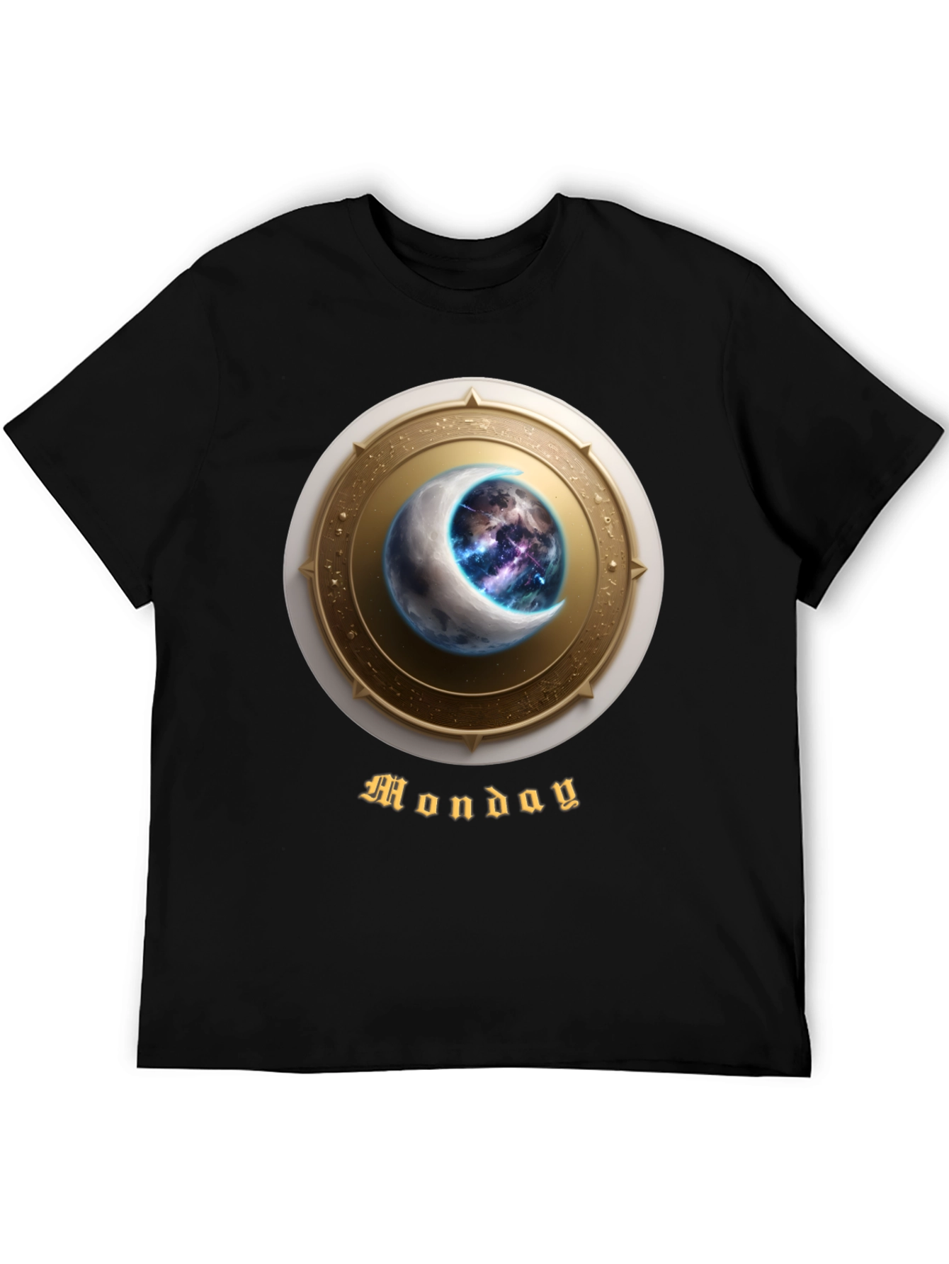 Monday Moon Graphic T-Shirt - Celestial Design