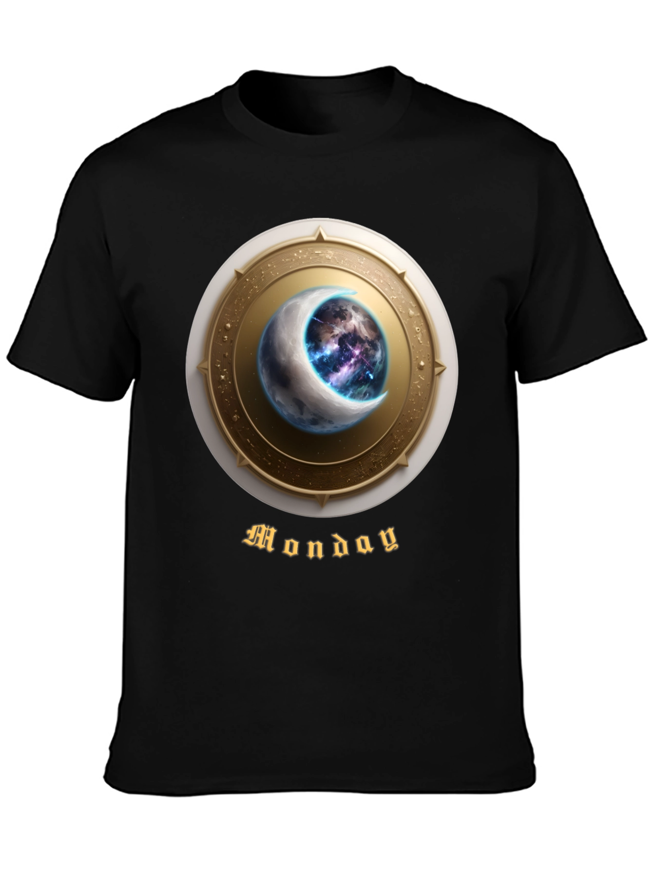 Monday Moon Graphic T-Shirt - Celestial Design