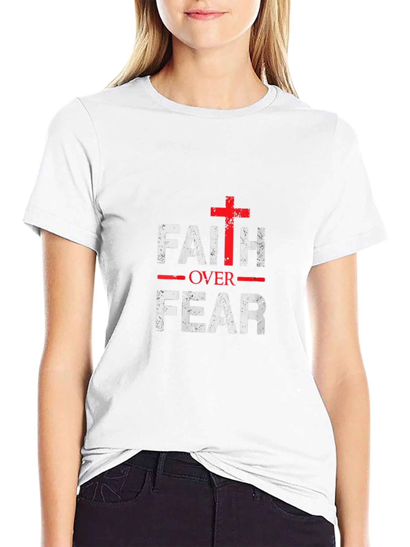 Faith Over Fear Graphic Tee - Christian Apparel