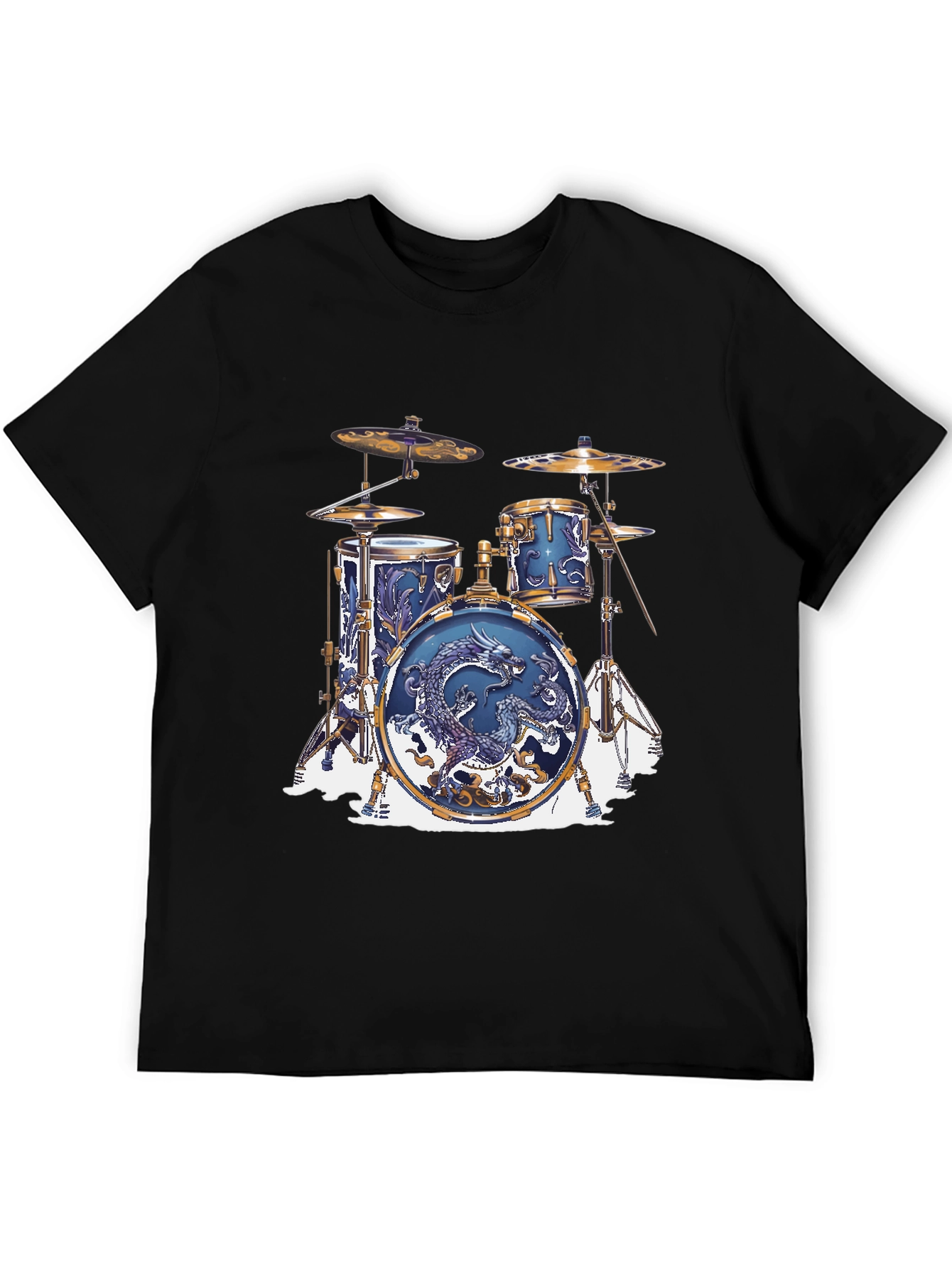 Dragon Drum Set Graphic Tee - Musician Style