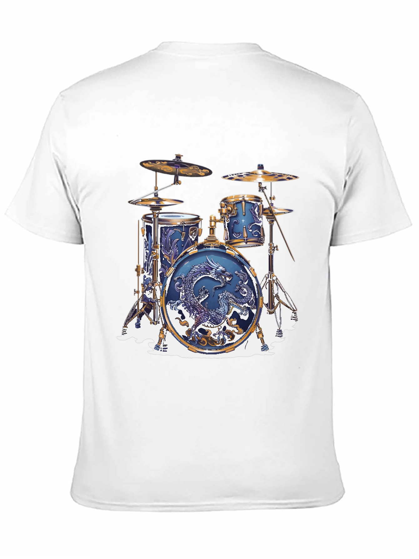 Dragon Drum Set Graphic Tee - Musician Style