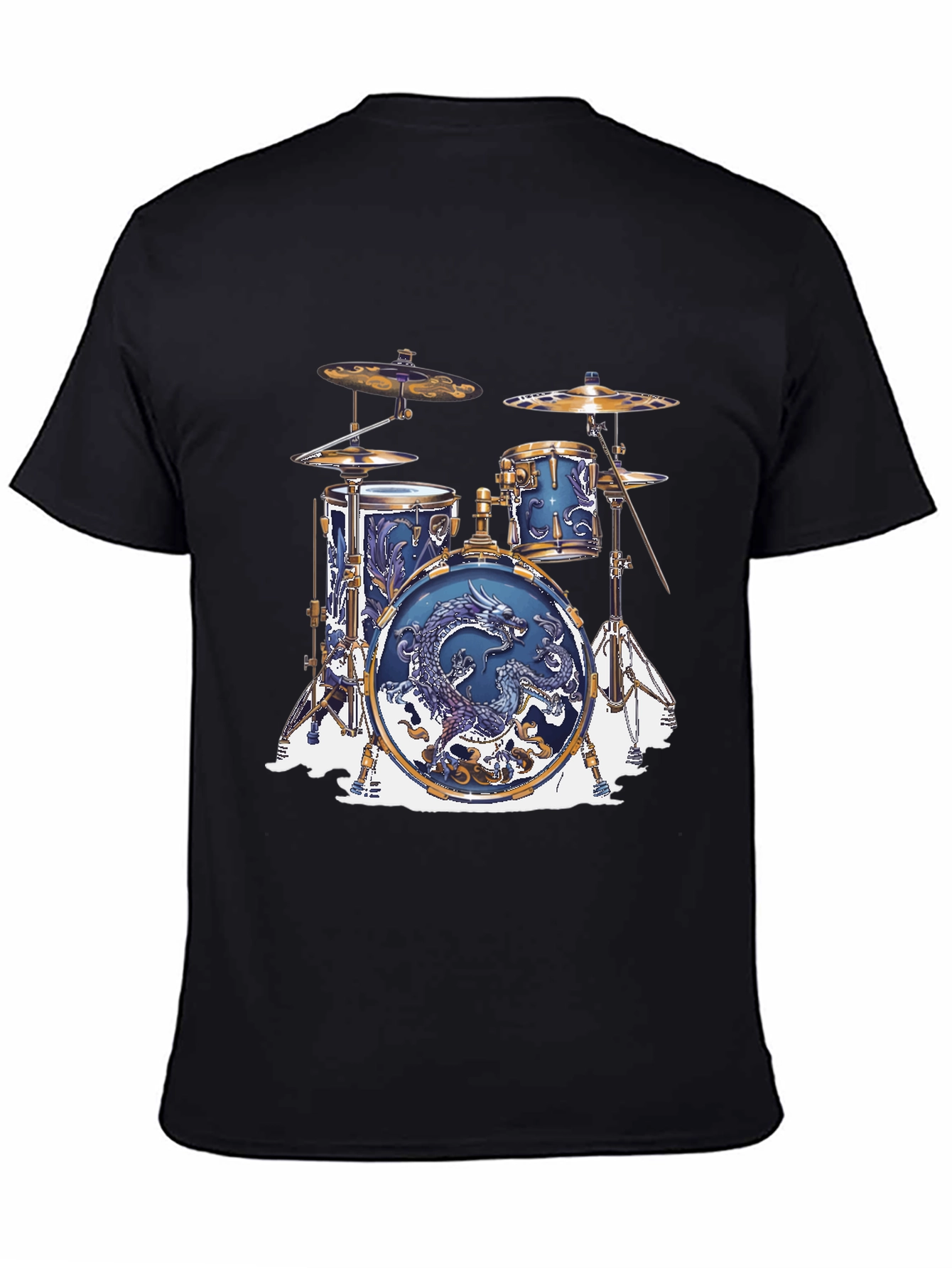 Dragon Drum Set Graphic Tee - Musician Style