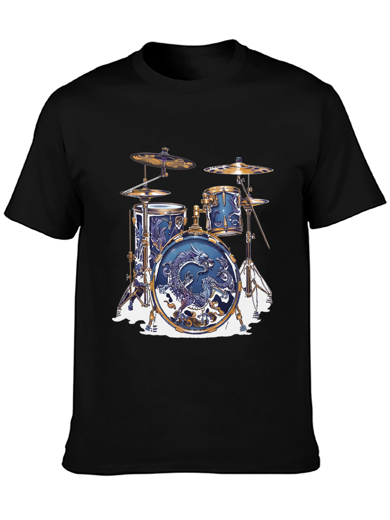Dragon Drum Set Graphic Tee - Musician Style