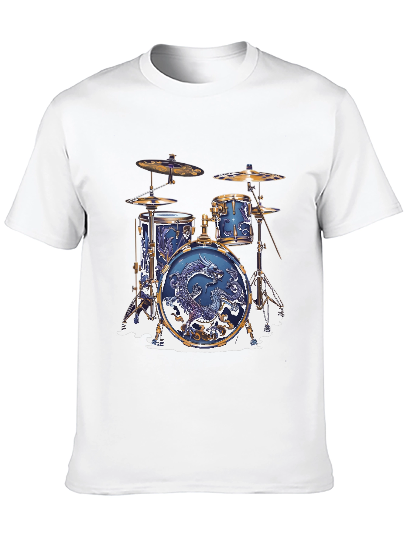 Dragon Drum Set Graphic Tee - Musician Style